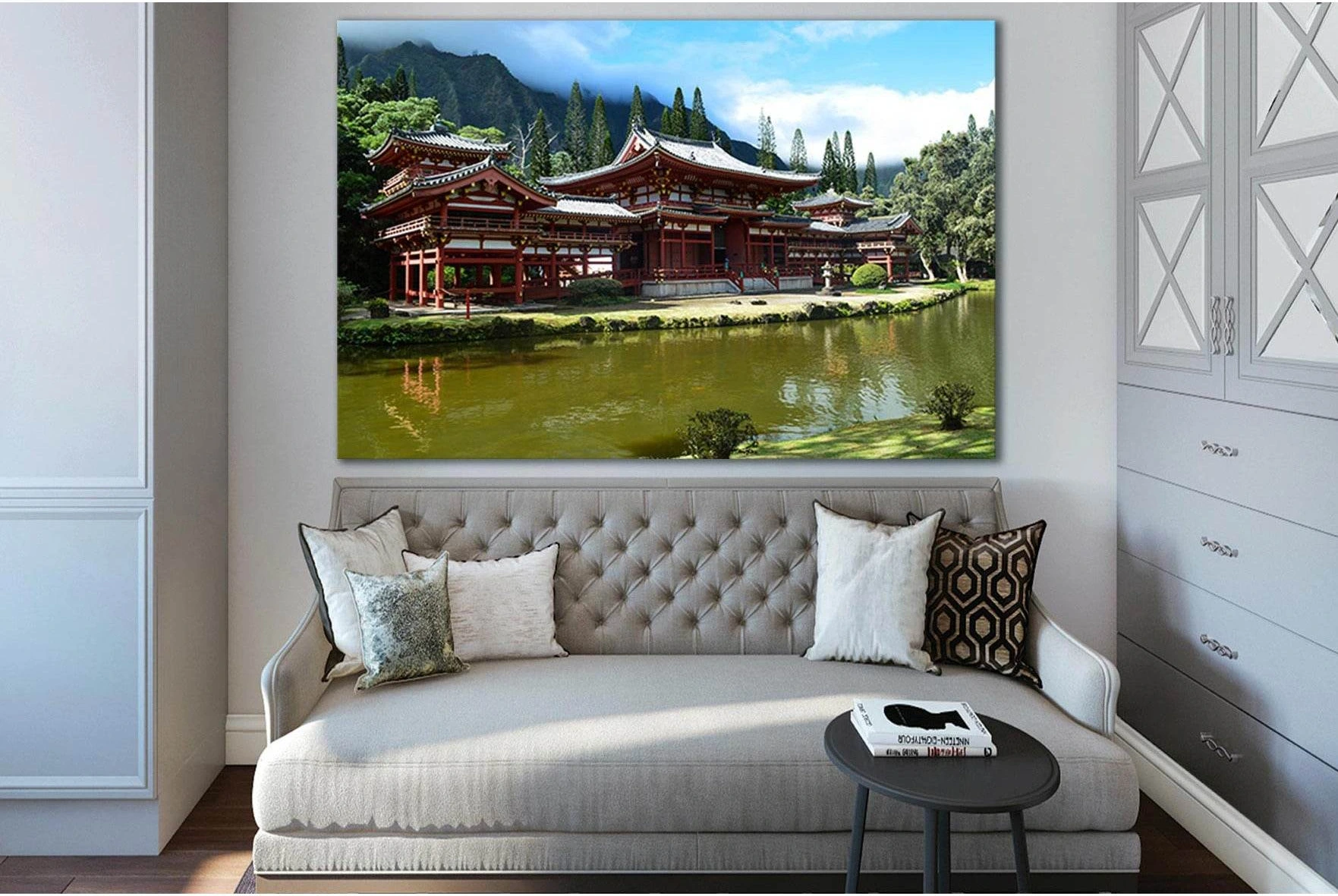 Architecture Byodo In Temple №SL1395 Ready to Hang Canvas Print - Zellart Canvas Prints 0new, ALL_Products, Architecture