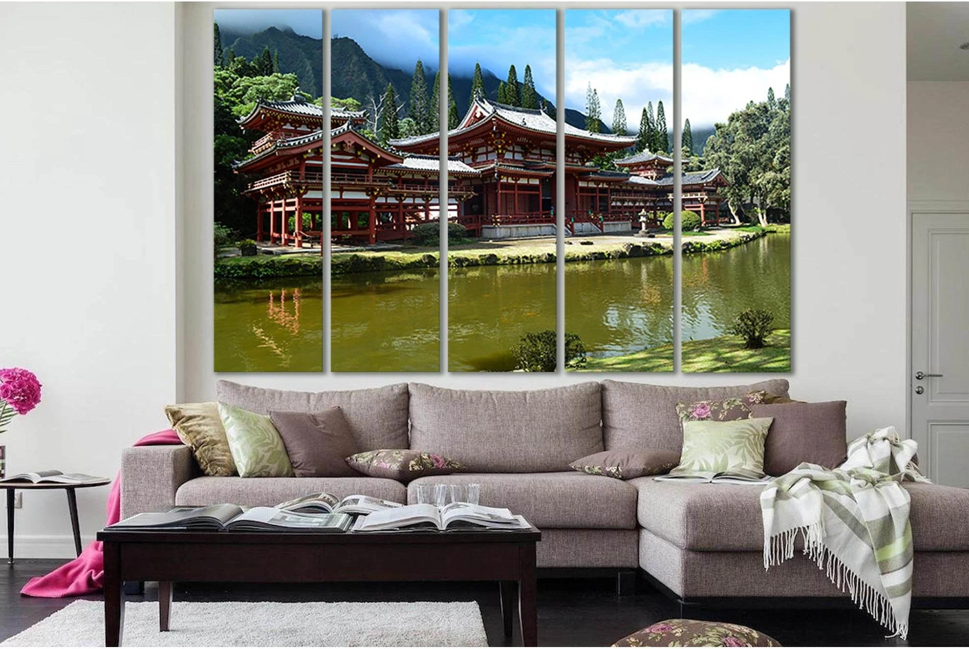Architecture Byodo In Temple №SL1395 Ready to Hang Canvas Print - Zellart Canvas Prints 0new, ALL_Products, Architecture