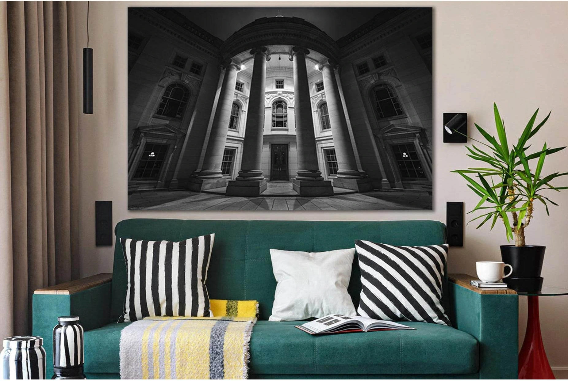 Architecture In Black And White №SL1367 Ready to Hang Canvas Print - Zellart Canvas Prints 0new, ALL_Products, Architecture