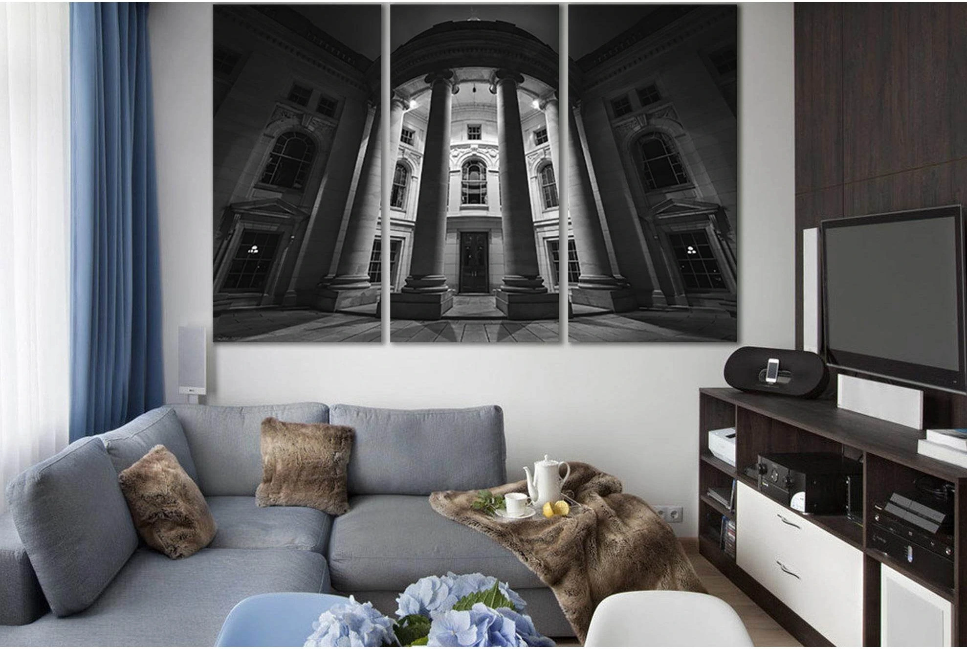 Architecture In Black And White №SL1367 Ready to Hang Canvas Print - Zellart Canvas Prints 0new, ALL_Products, Architecture