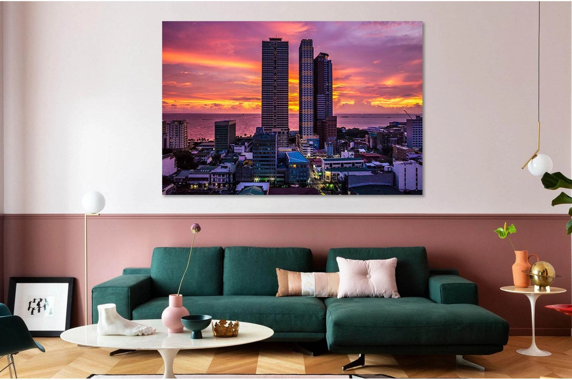 Architecture in the Philippines №D1231 Ready to Hang Canvas Print - Zellart Canvas Prints 0new, ALL_Products, Sunrise & sunset wall art