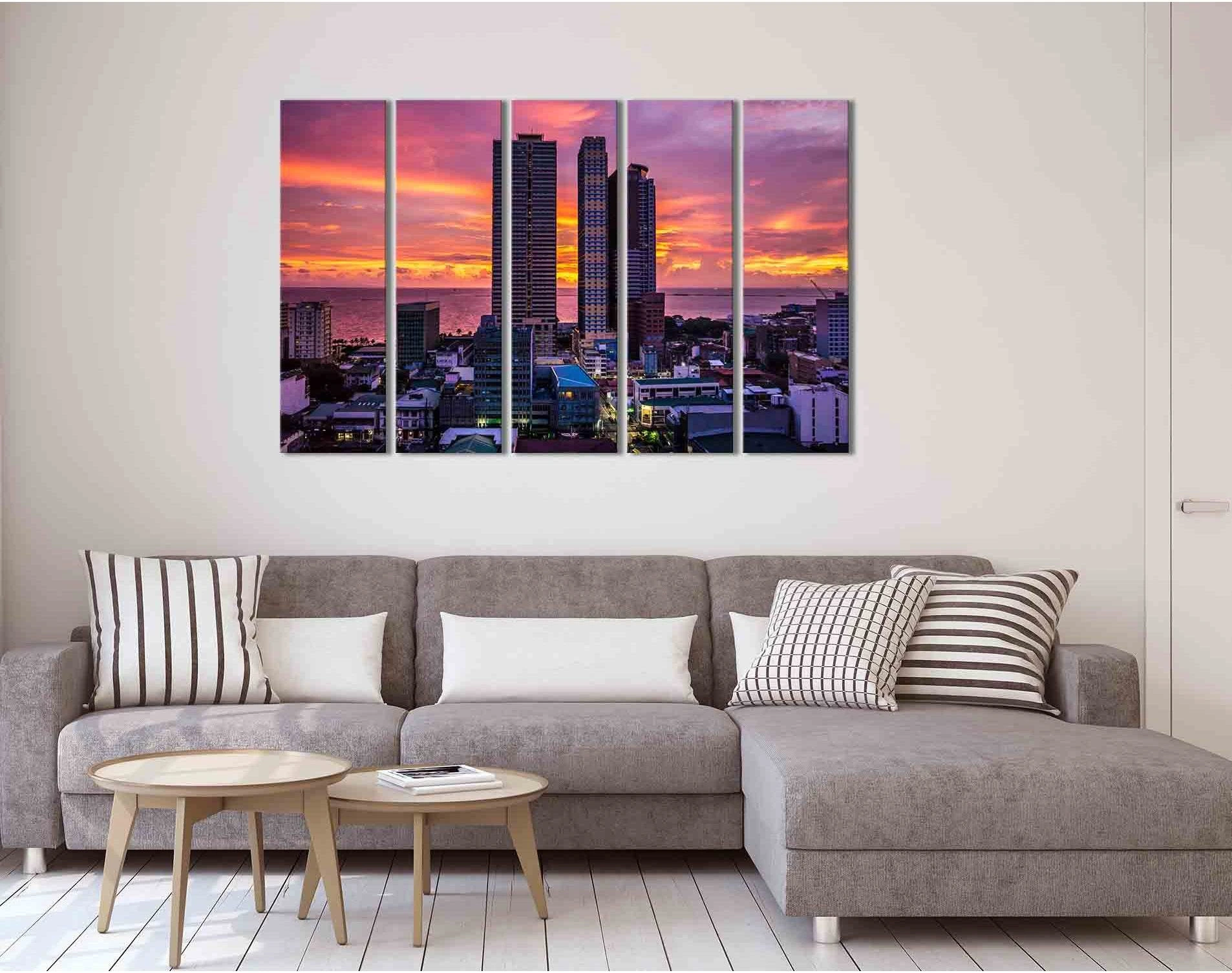 Architecture in the Philippines №D1231 Ready to Hang Canvas Print - Zellart Canvas Prints 0new, ALL_Products, Sunrise & sunset wall art