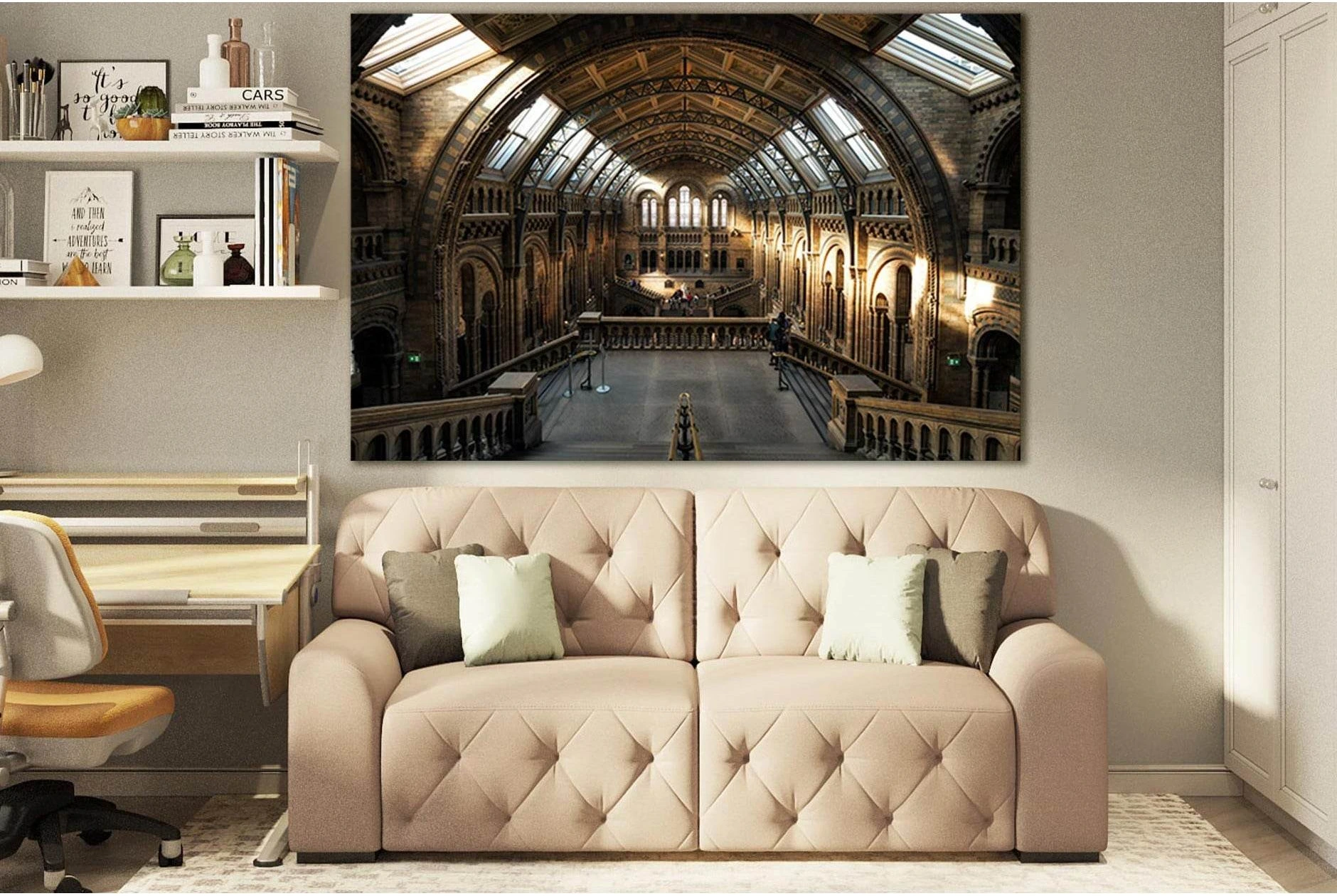 Architecture Natural History Museum London №SL1412 Ready to Hang Canvas Print - Zellart Canvas Prints 0new, ALL_Products, Architecture