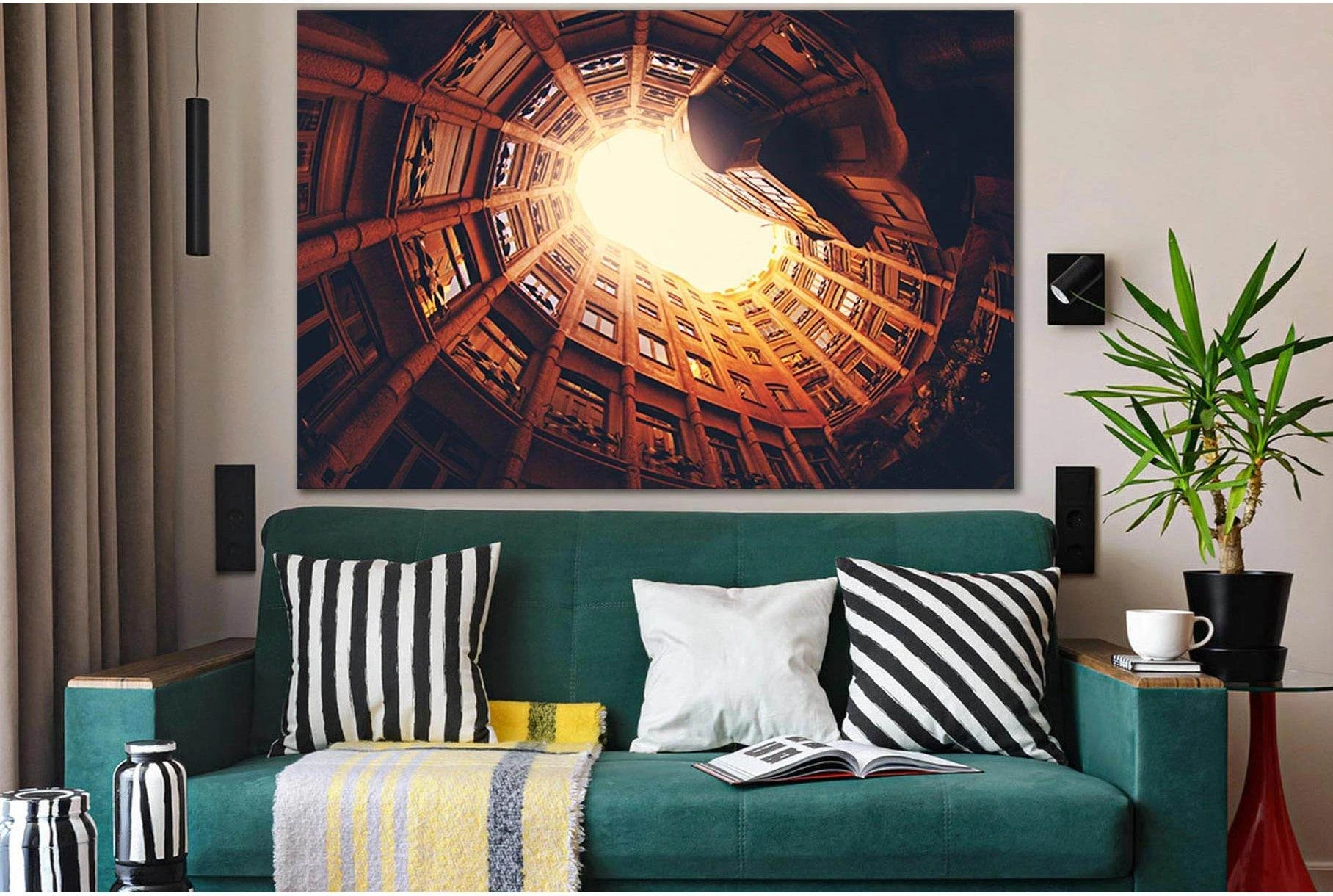 Architecture Of Casa Mila House №SL1382 Ready to Hang Canvas Print - Zellart Canvas Prints 0new, ALL_Products, Architecture
