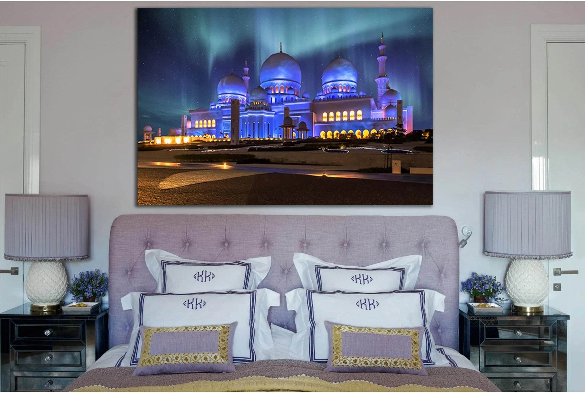 Architecture Sheikh Zayed Grand Mosque №SL1375 Ready to Hang Canvas Print - Zellart Canvas Prints 0new, ALL_Products, Architecture