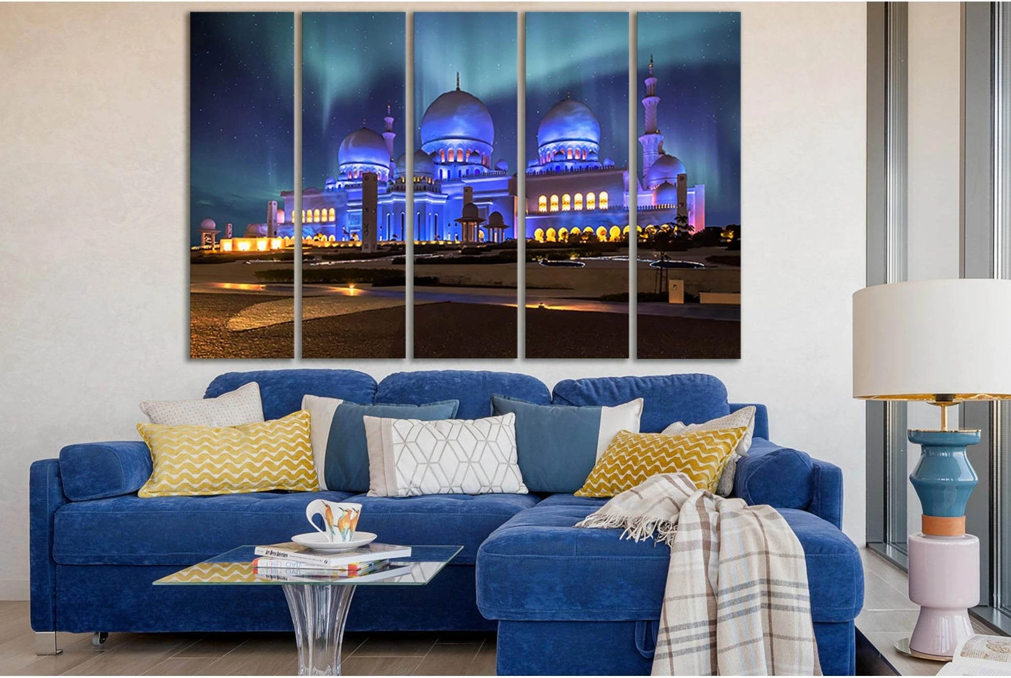 Architecture Sheikh Zayed Grand Mosque №SL1375 Ready to Hang Canvas Print - Zellart Canvas Prints 0new, ALL_Products, Architecture