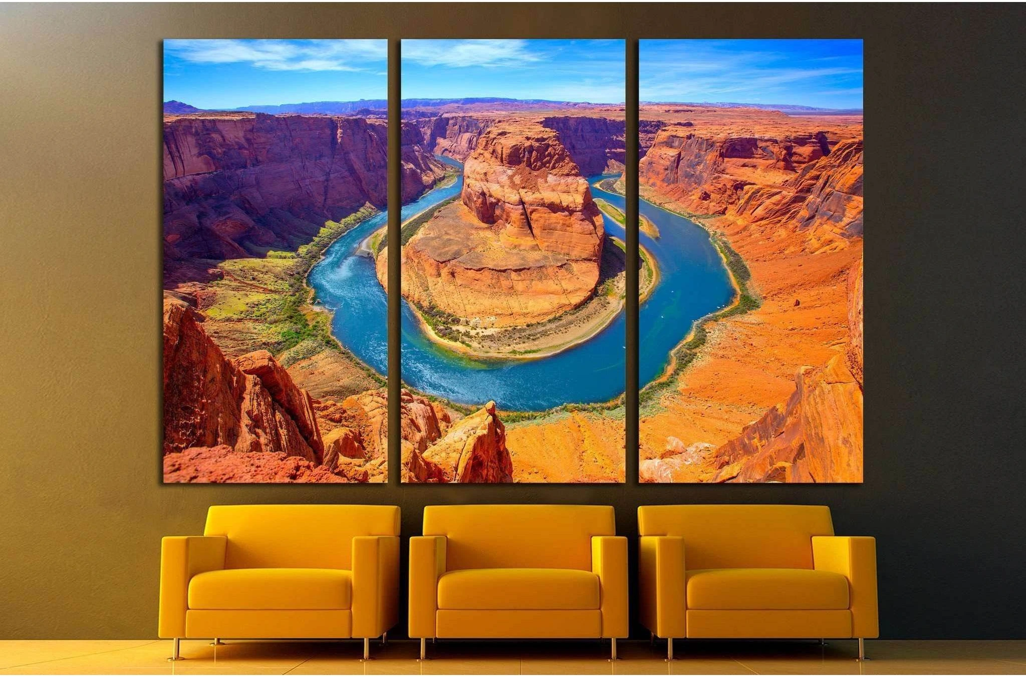 Arizona Horseshoe Bend meander of Colorado River in Glen Canyon №1979 Ready to Hang Canvas Print - Zellart Canvas Prints ALL_Products, s-1979