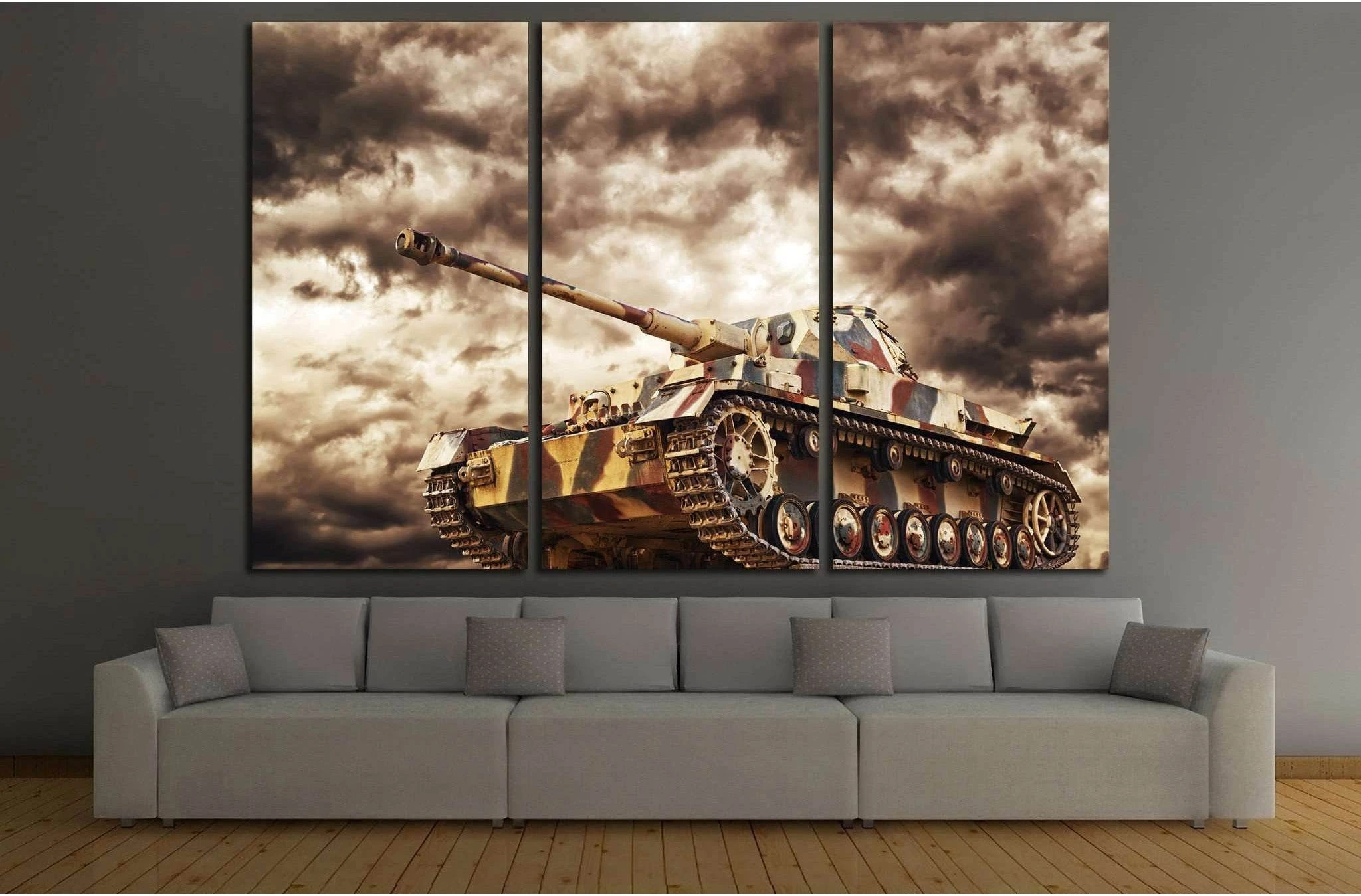 Armored Tank №224 Ready to Hang Canvas Print - Zellart Canvas Prints ALL_Products, wd-224