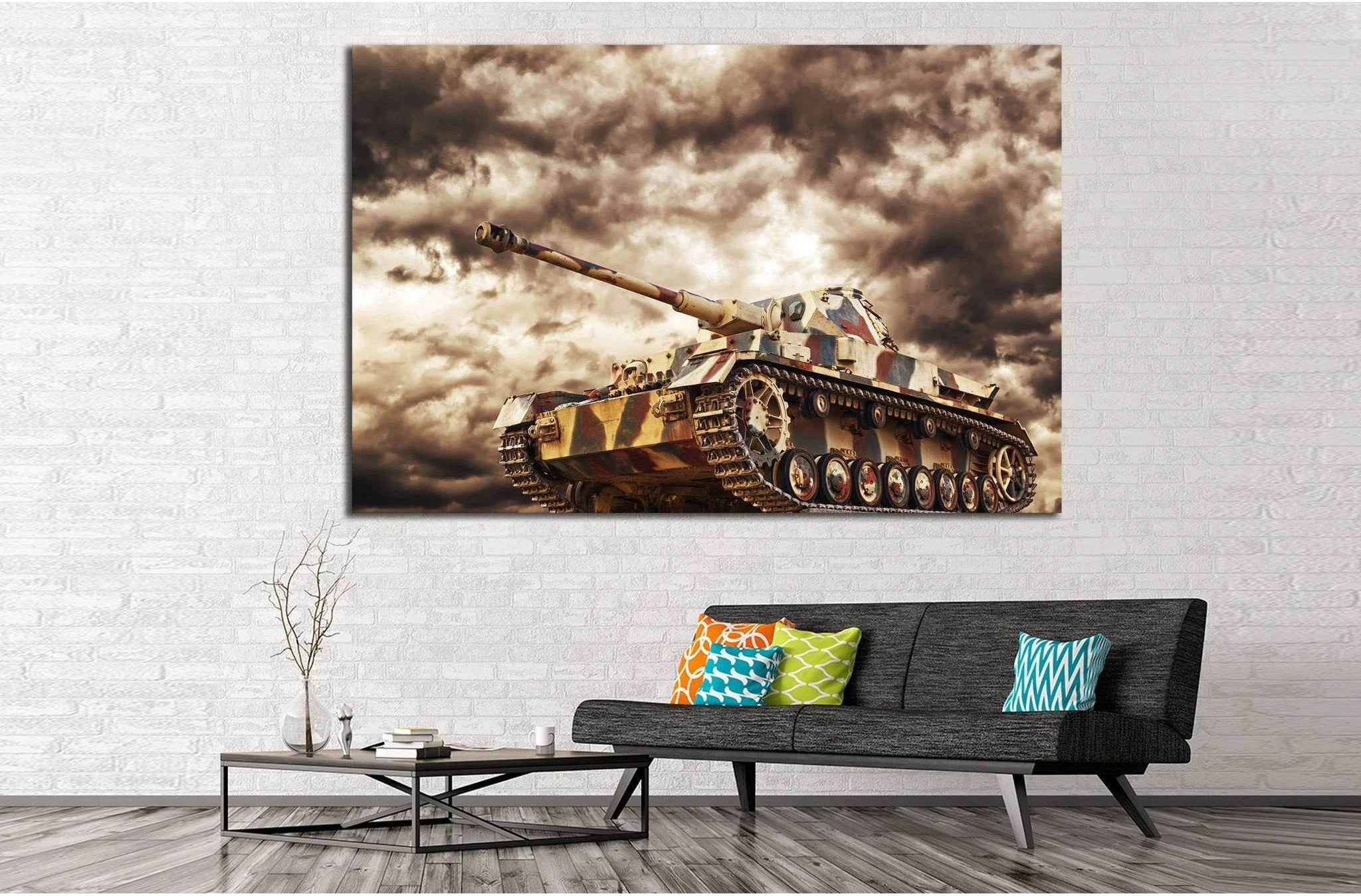 Armored Tank №224 Ready to Hang Canvas Print - Zellart Canvas Prints ALL_Products, wd-224