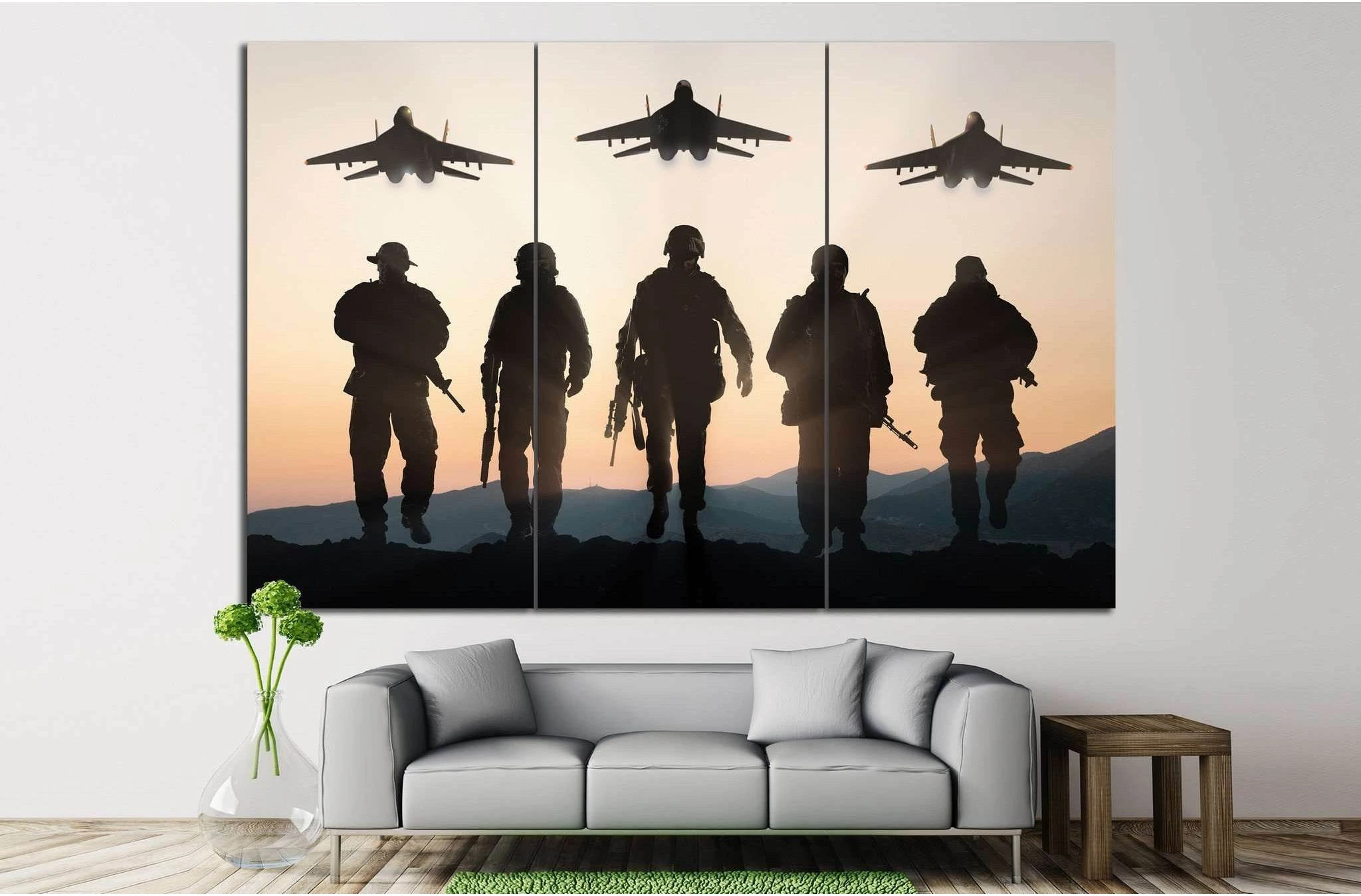 Army Soldiers №9 Ready to Hang Canvas Print - Zellart Canvas Prints 000Negative, ALL_Products, s-9