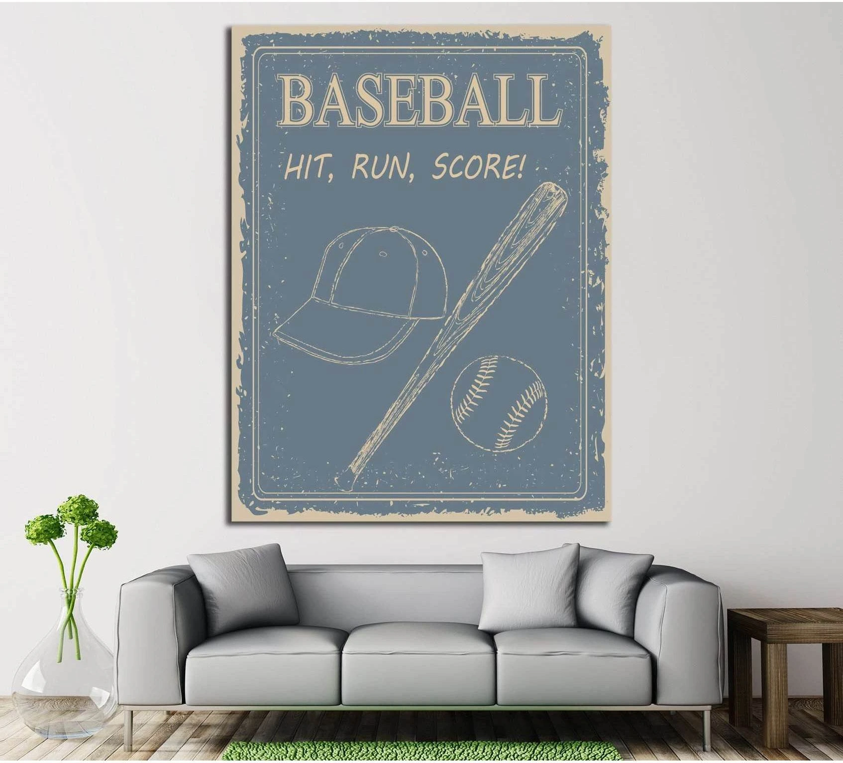 Art canvas in vintage style №4501 Ready to Hang Canvas Print - Zellart Canvas Prints ALL_Products, s-4501