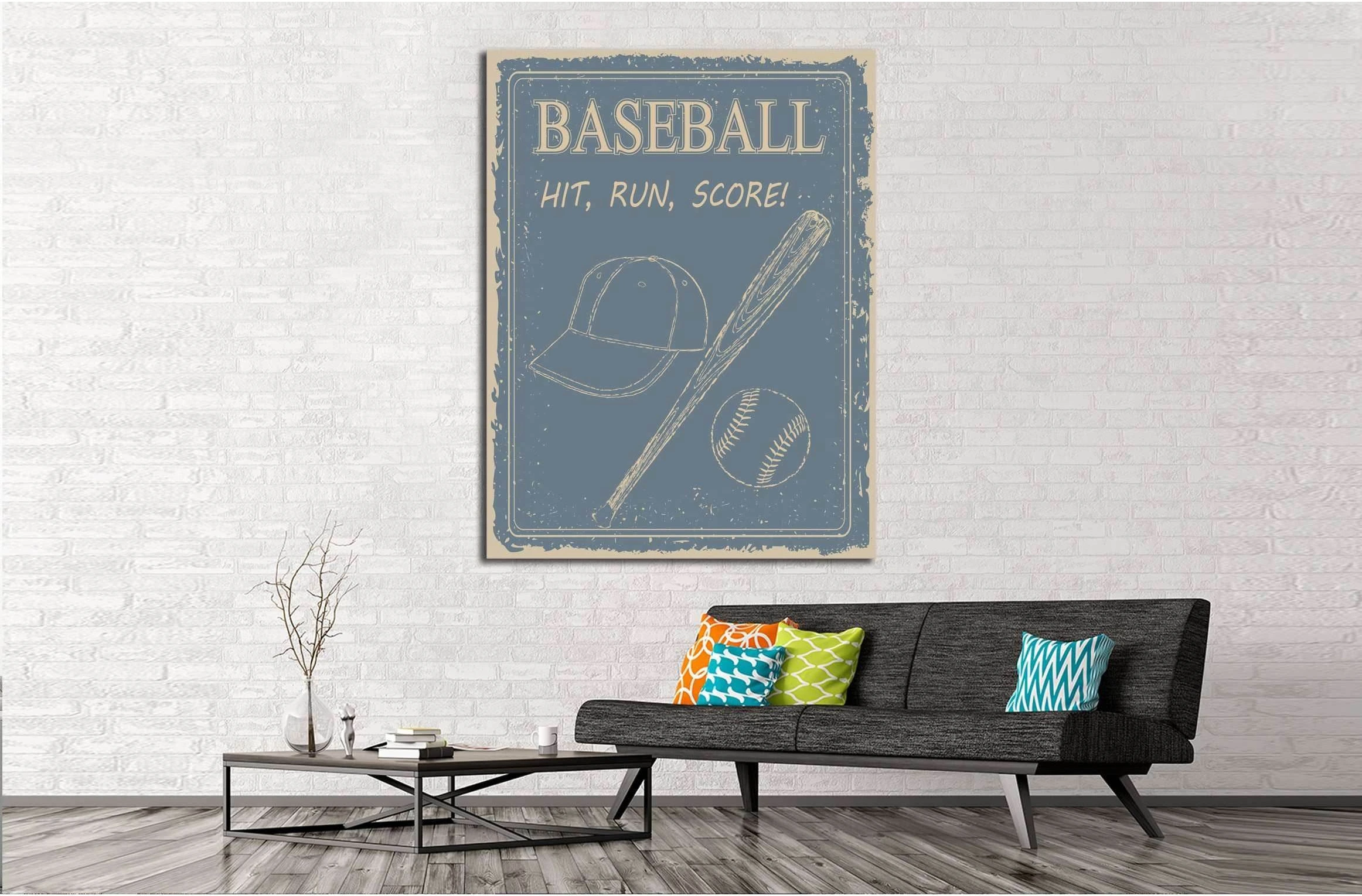 Art canvas in vintage style №4501 Ready to Hang Canvas Print - Zellart Canvas Prints ALL_Products, s-4501