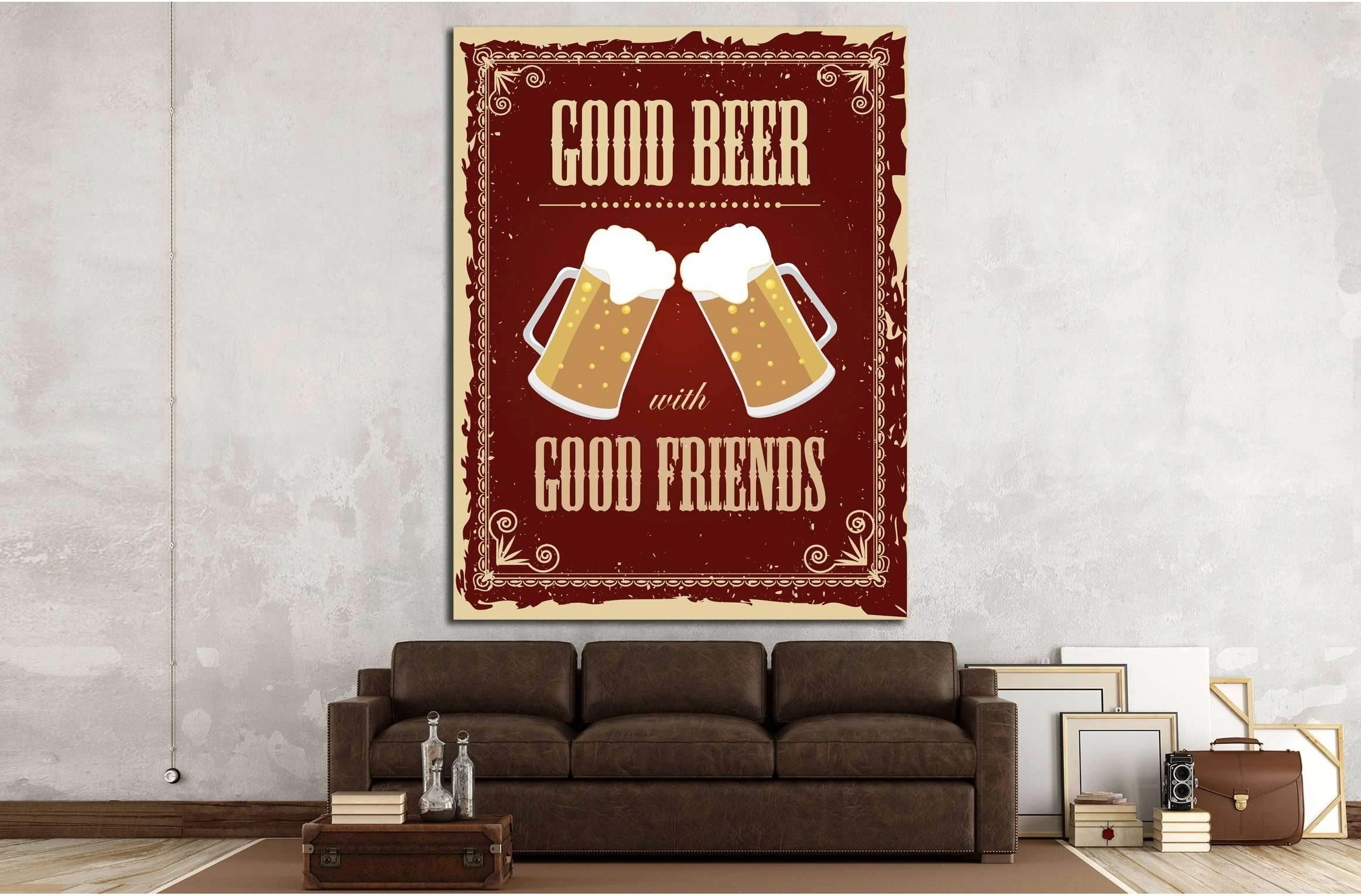 Art canvas in vintage style №4503 Ready to Hang Canvas Print - Zellart Canvas Prints ALL_Products, s-4503