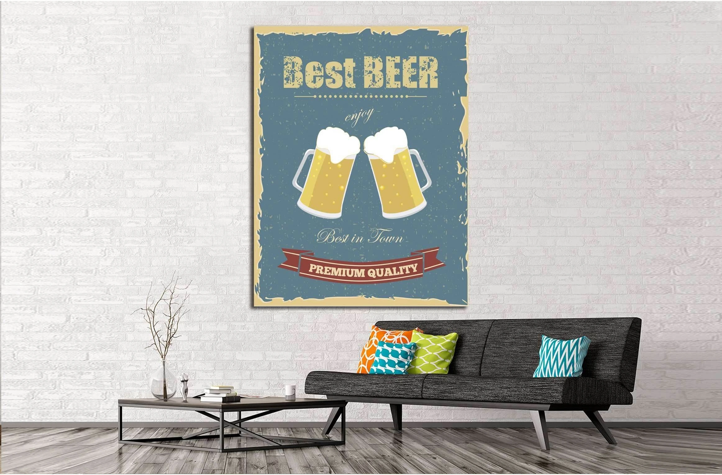 Art canvas in vintage style №4505 Ready to Hang Canvas Print - Zellart Canvas Prints ALL_Products, s-4505