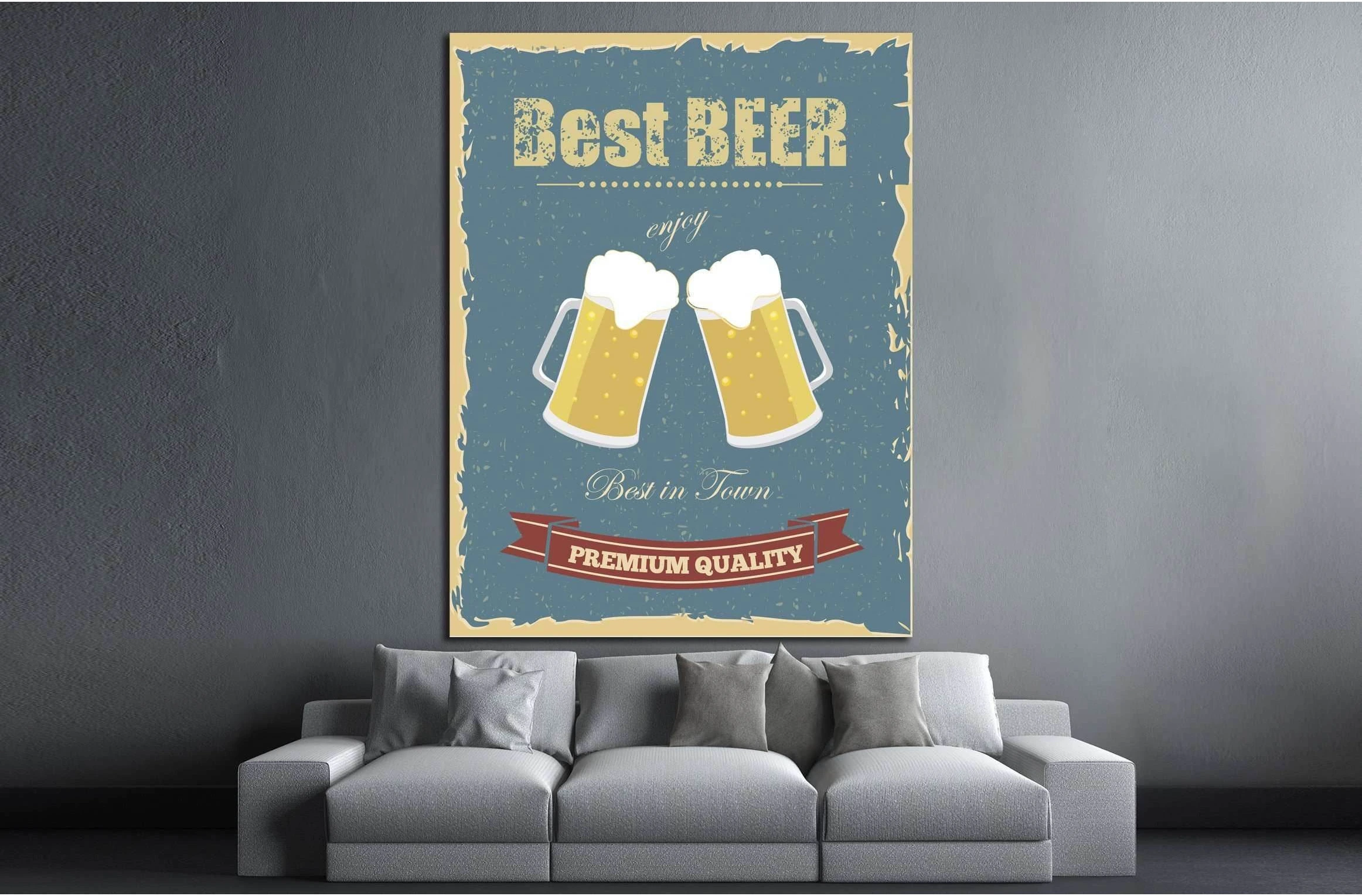 Art canvas in vintage style №4505 Ready to Hang Canvas Print - Zellart Canvas Prints ALL_Products, s-4505