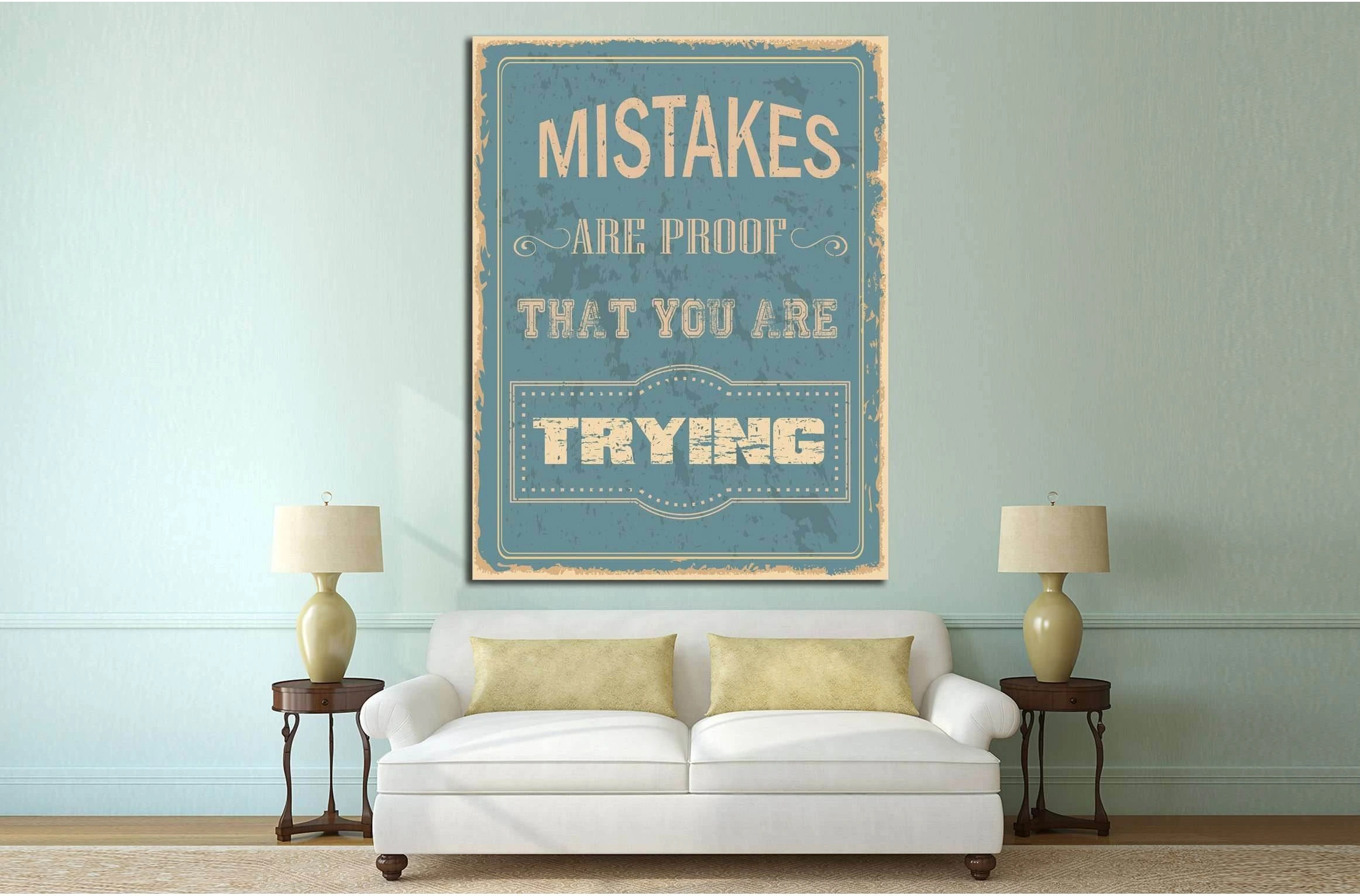 Art canvas in vintage style №4512 Ready to Hang Canvas Print - Zellart Canvas Prints ALL_Products, s-4512