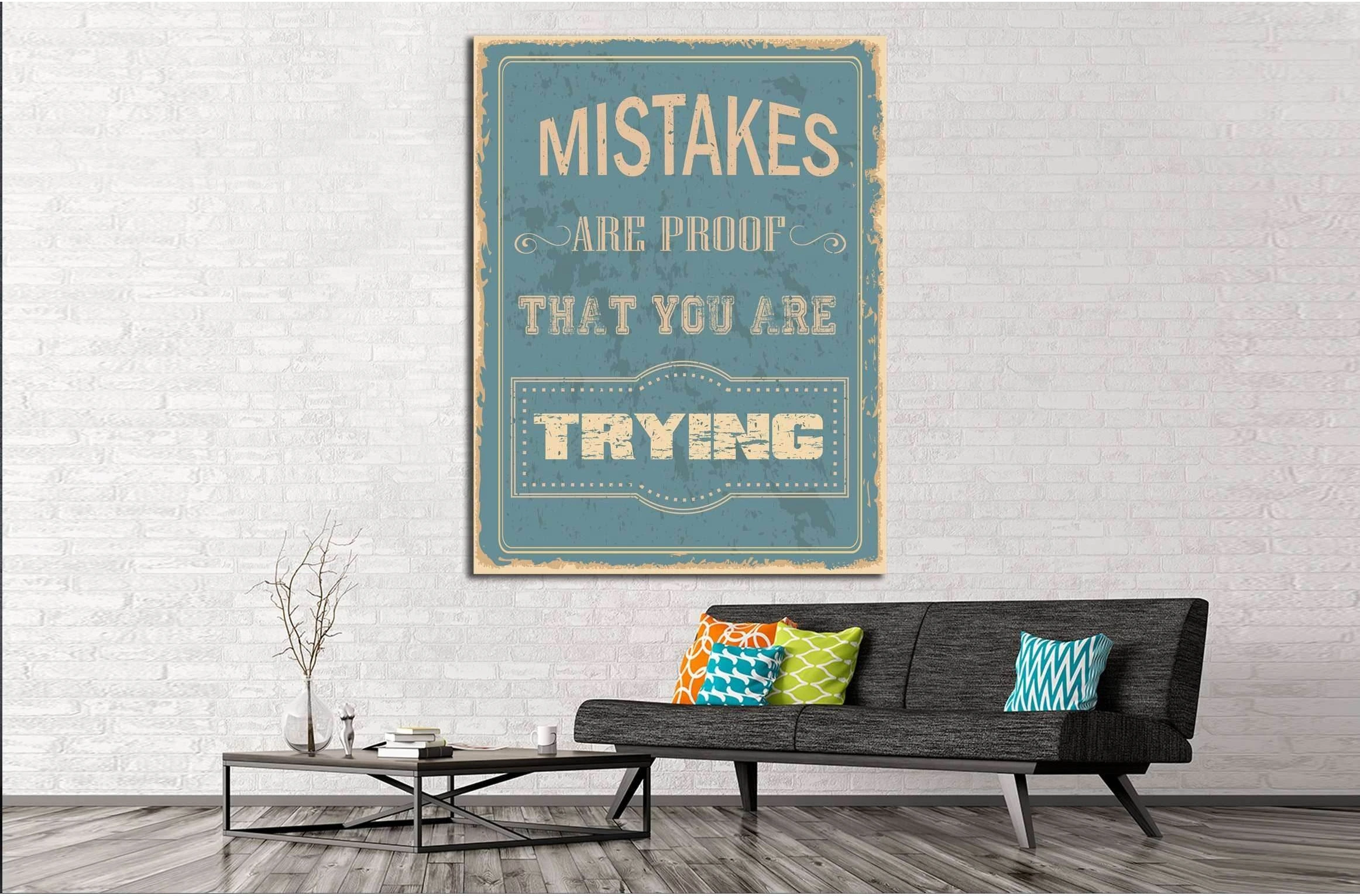Art canvas in vintage style №4512 Ready to Hang Canvas Print - Zellart Canvas Prints ALL_Products, s-4512