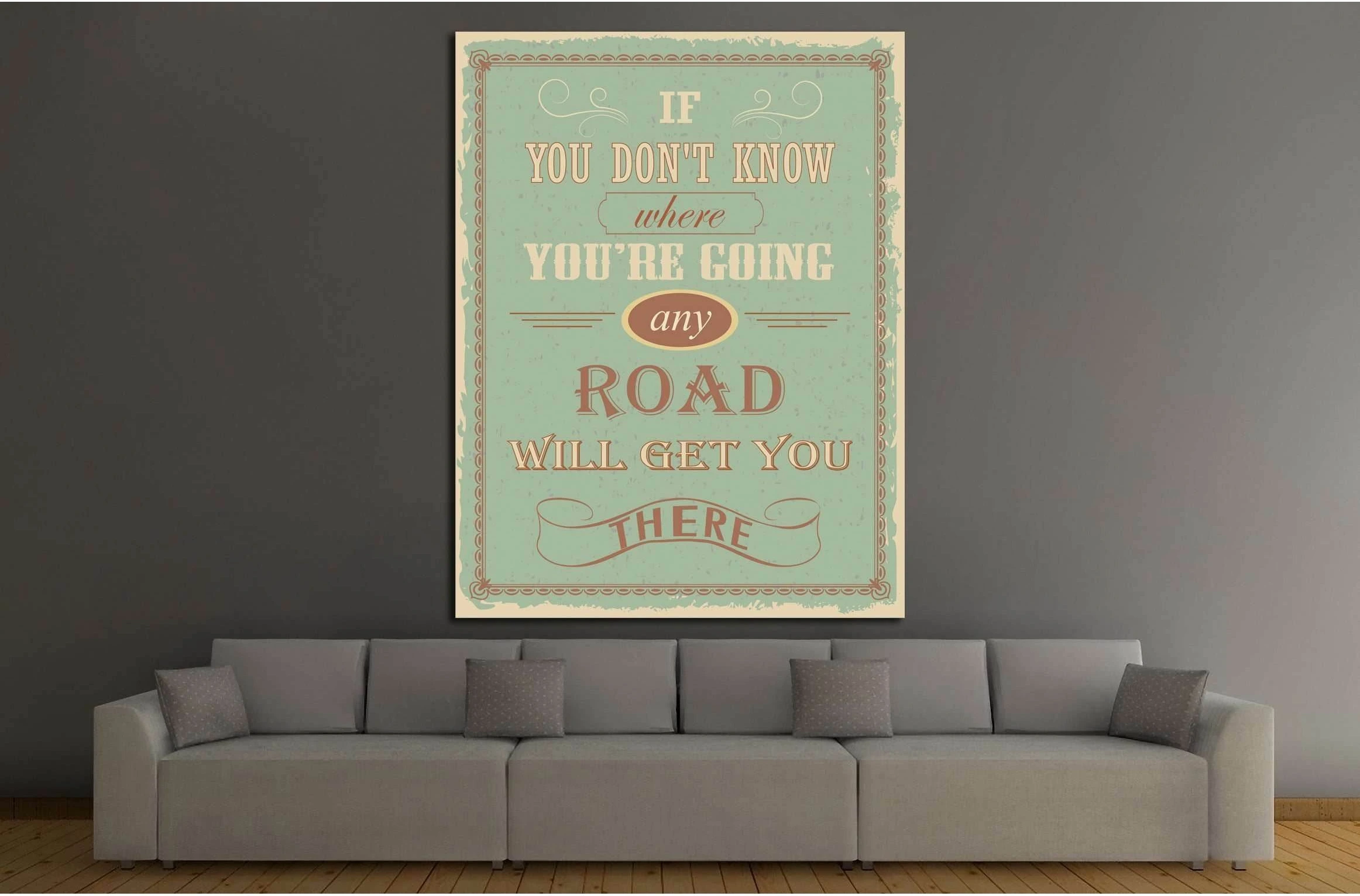 Art canvas in vintage style №4513 Ready to Hang Canvas Print - Zellart Canvas Prints ALL_Products, s-4513
