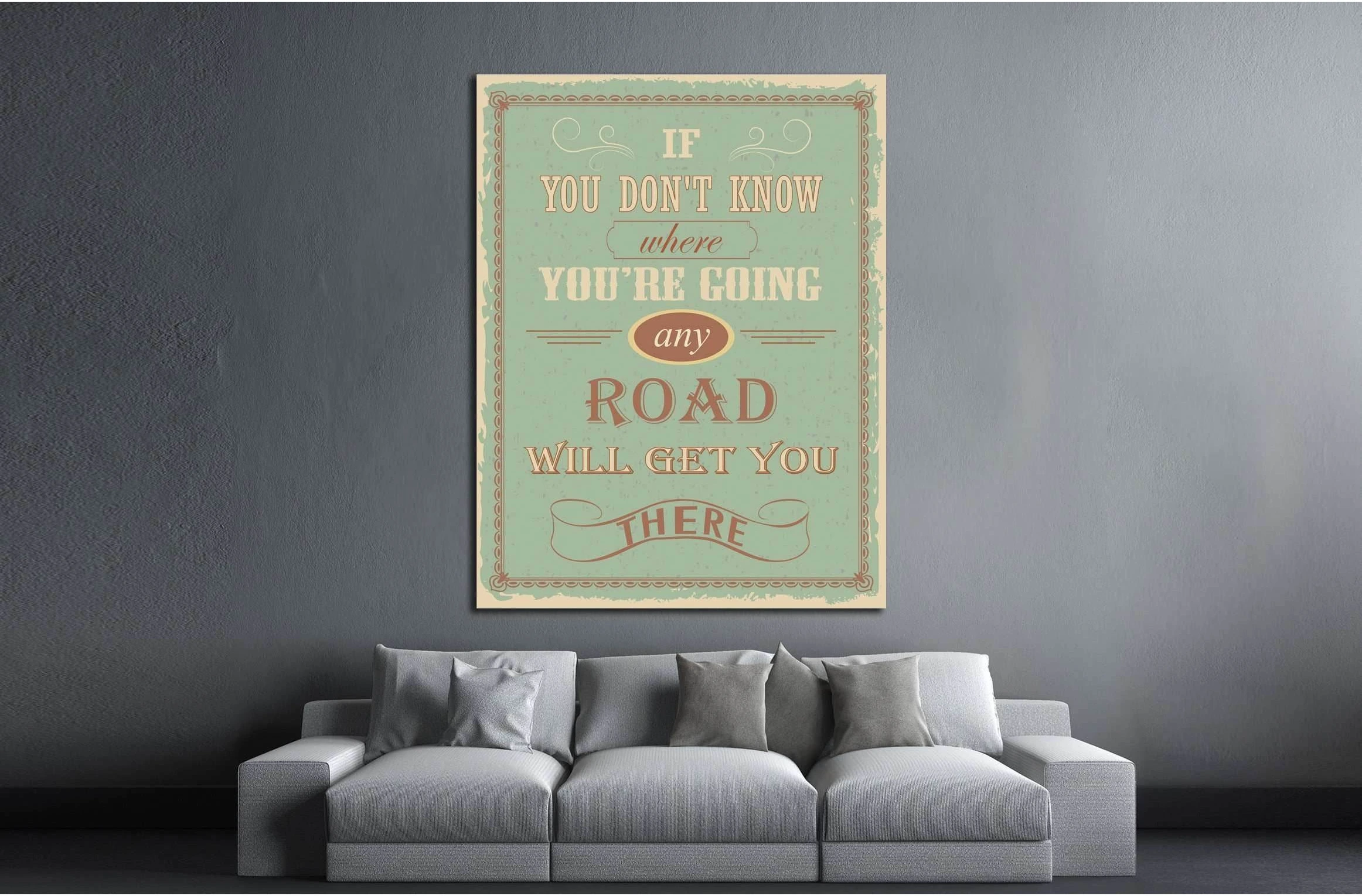 Art canvas in vintage style №4513 Ready to Hang Canvas Print - Zellart Canvas Prints ALL_Products, s-4513