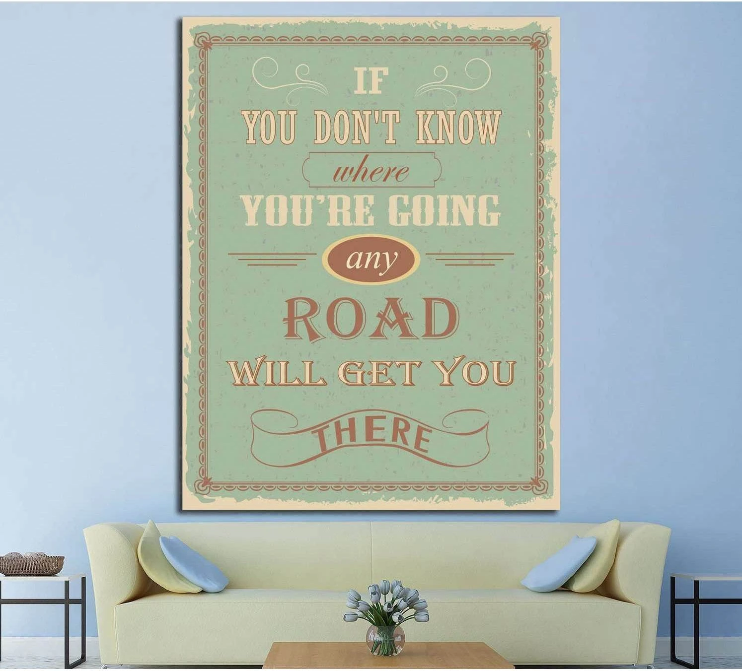 Art canvas in vintage style №4513 Ready to Hang Canvas Print - Zellart Canvas Prints ALL_Products, s-4513