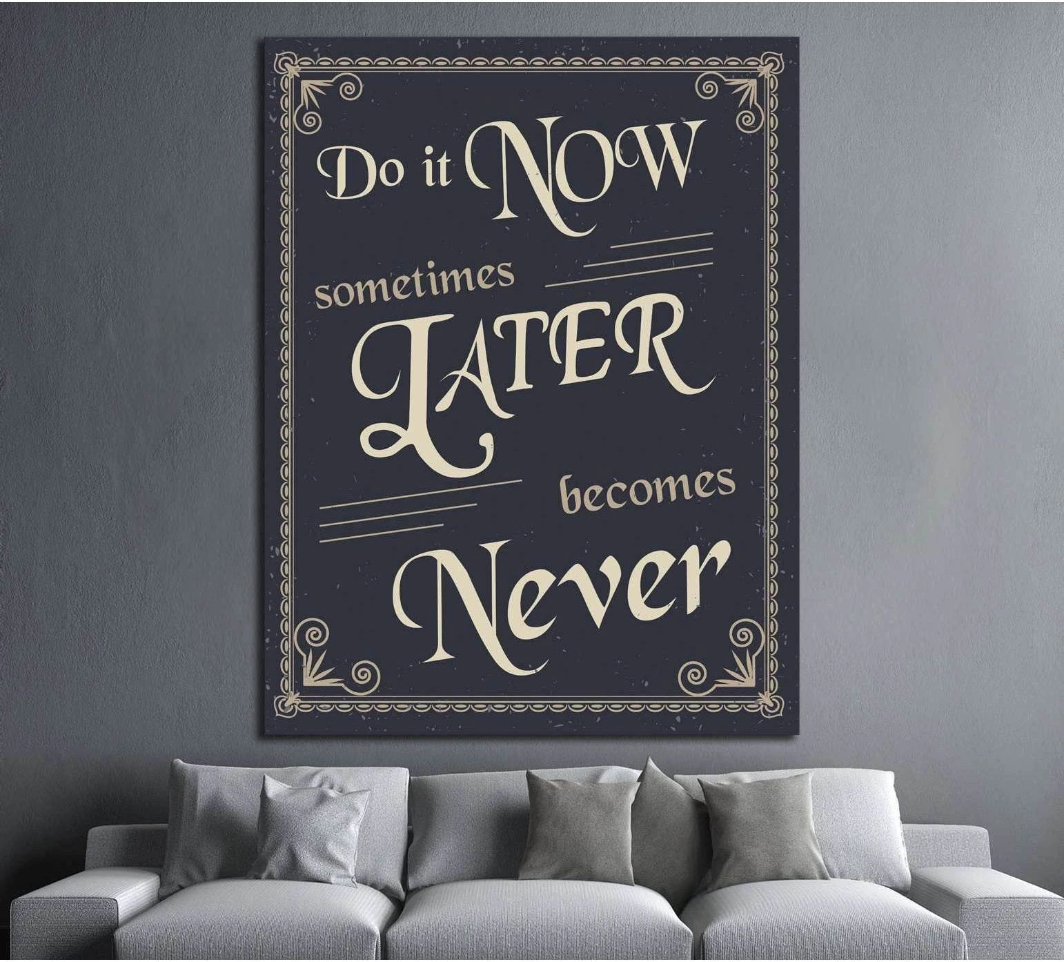 Art canvas in vintage style №4514 Ready to Hang Canvas Print - Zellart Canvas Prints ALL_Products, s-4514