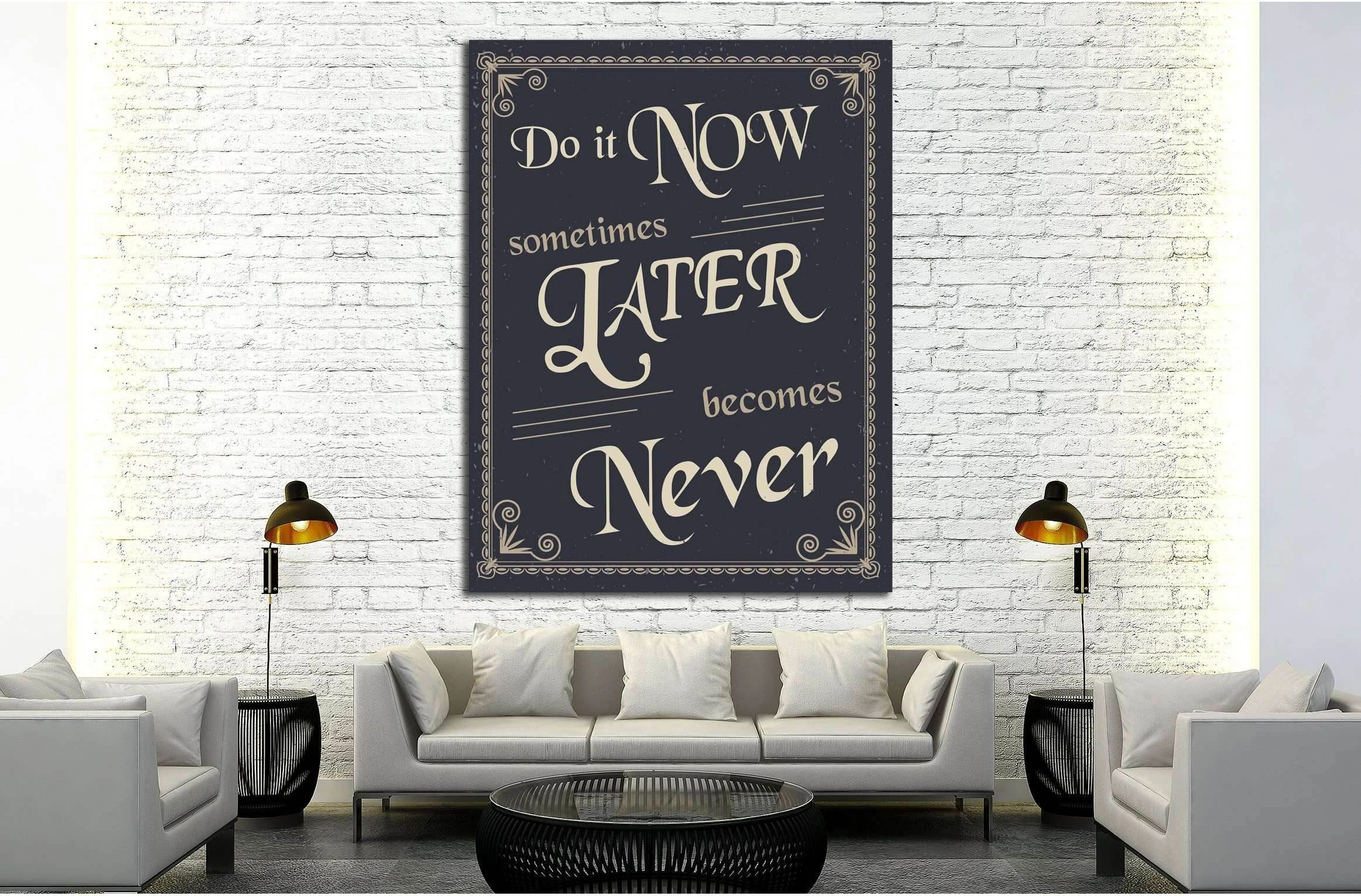 Art canvas in vintage style №4514 Ready to Hang Canvas Print - Zellart Canvas Prints ALL_Products, s-4514