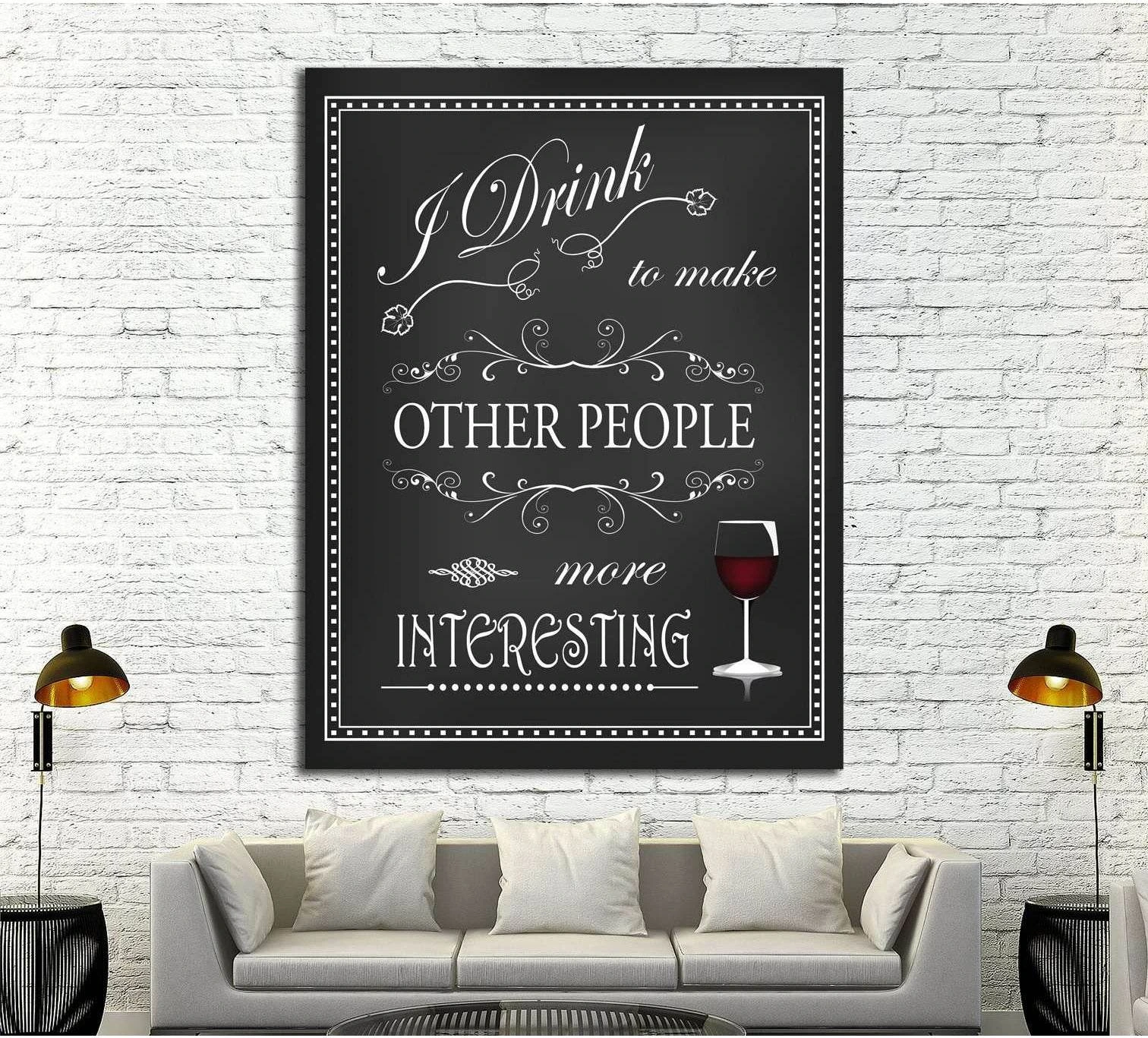 Art canvas in vintage style №4515 Ready to Hang Canvas Print - Zellart Canvas Prints ALL_Products, s-4515