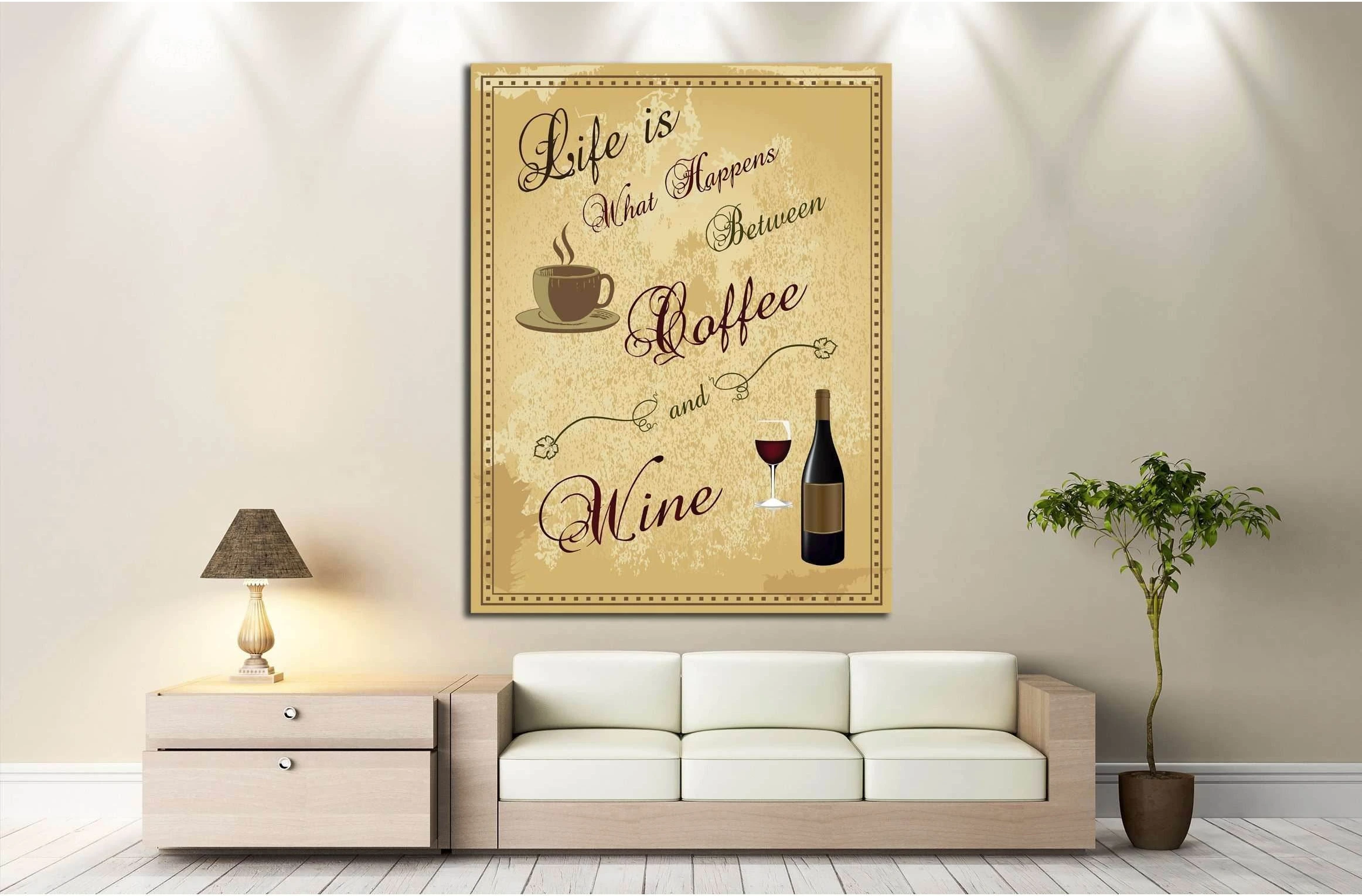 Art canvas in vintage style №4517 Ready to Hang Canvas Print - Zellart Canvas Prints ALL_Products, s-4517