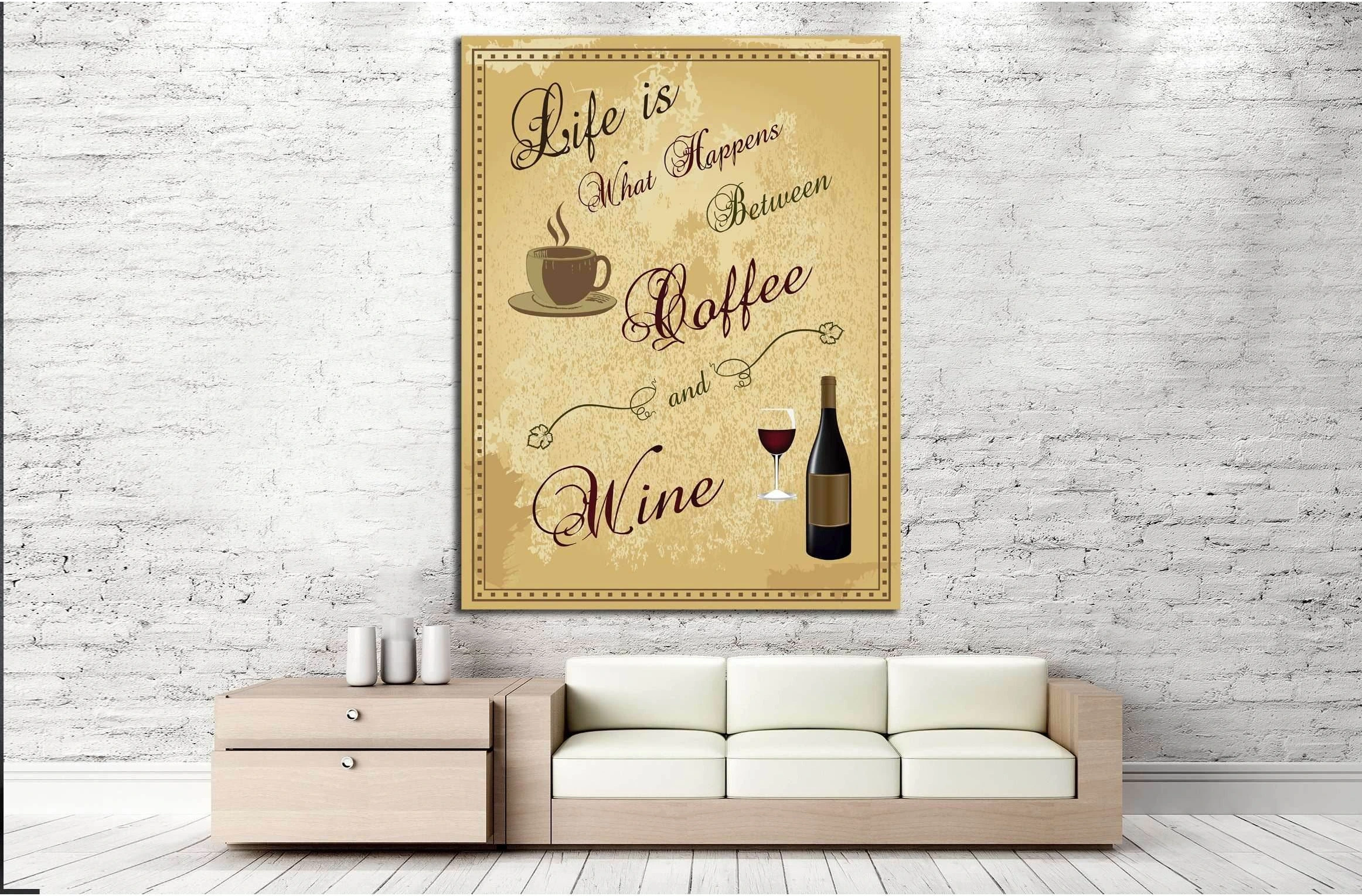Art canvas in vintage style №4517 Ready to Hang Canvas Print - Zellart Canvas Prints ALL_Products, s-4517