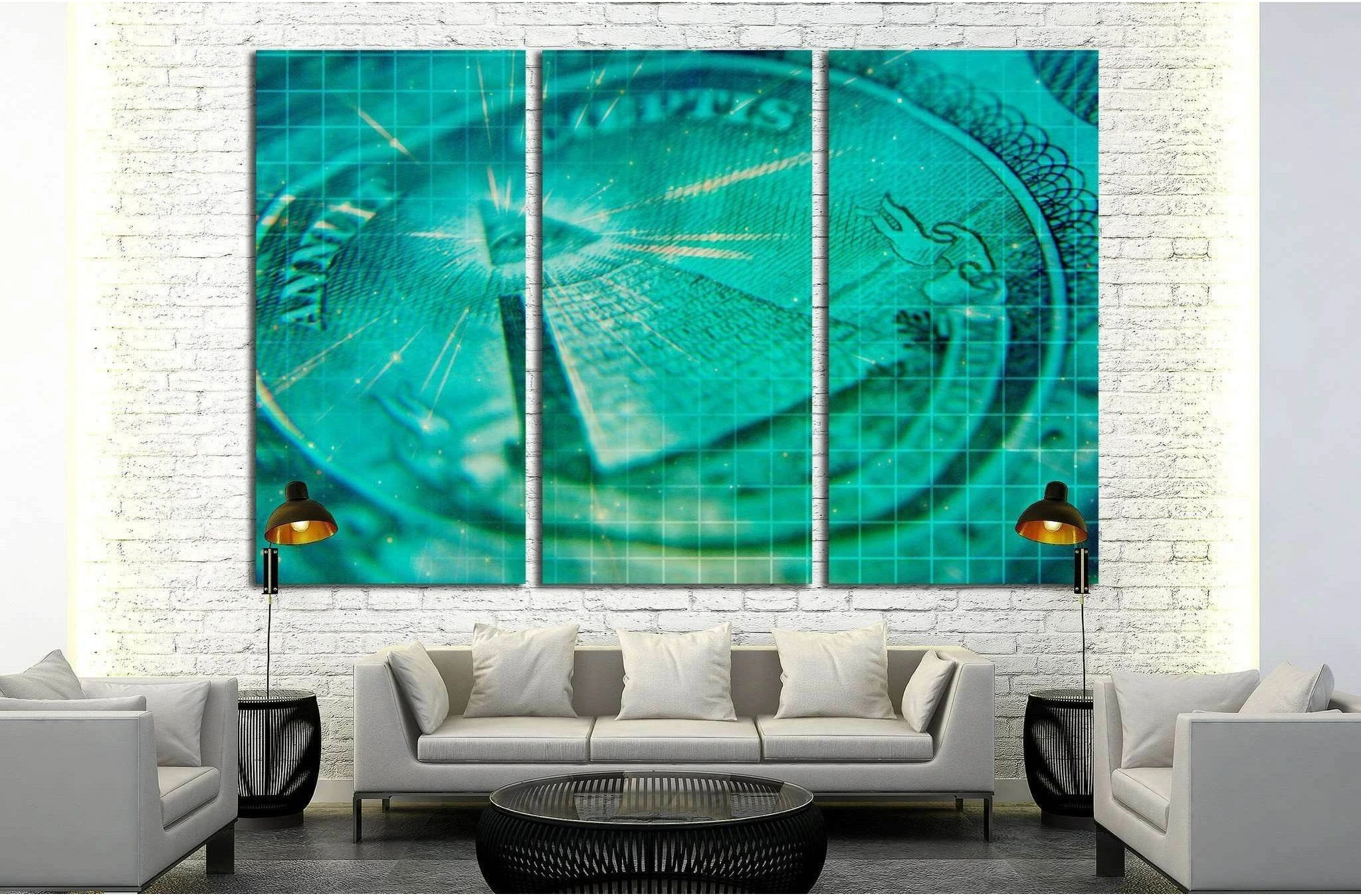 Artistic Grunge Money №1612 Ready to Hang Canvas Print - Zellart Canvas Prints ALL_Products, s-1612