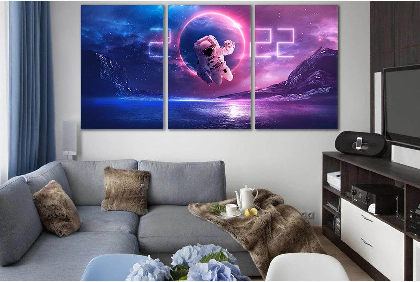 Astronaut 2022 Space №SL1221 Ready to Hang Canvas Print - Zellart Canvas Prints 0new, ALL_Products, Fantasy And Sci Fi Wall Art