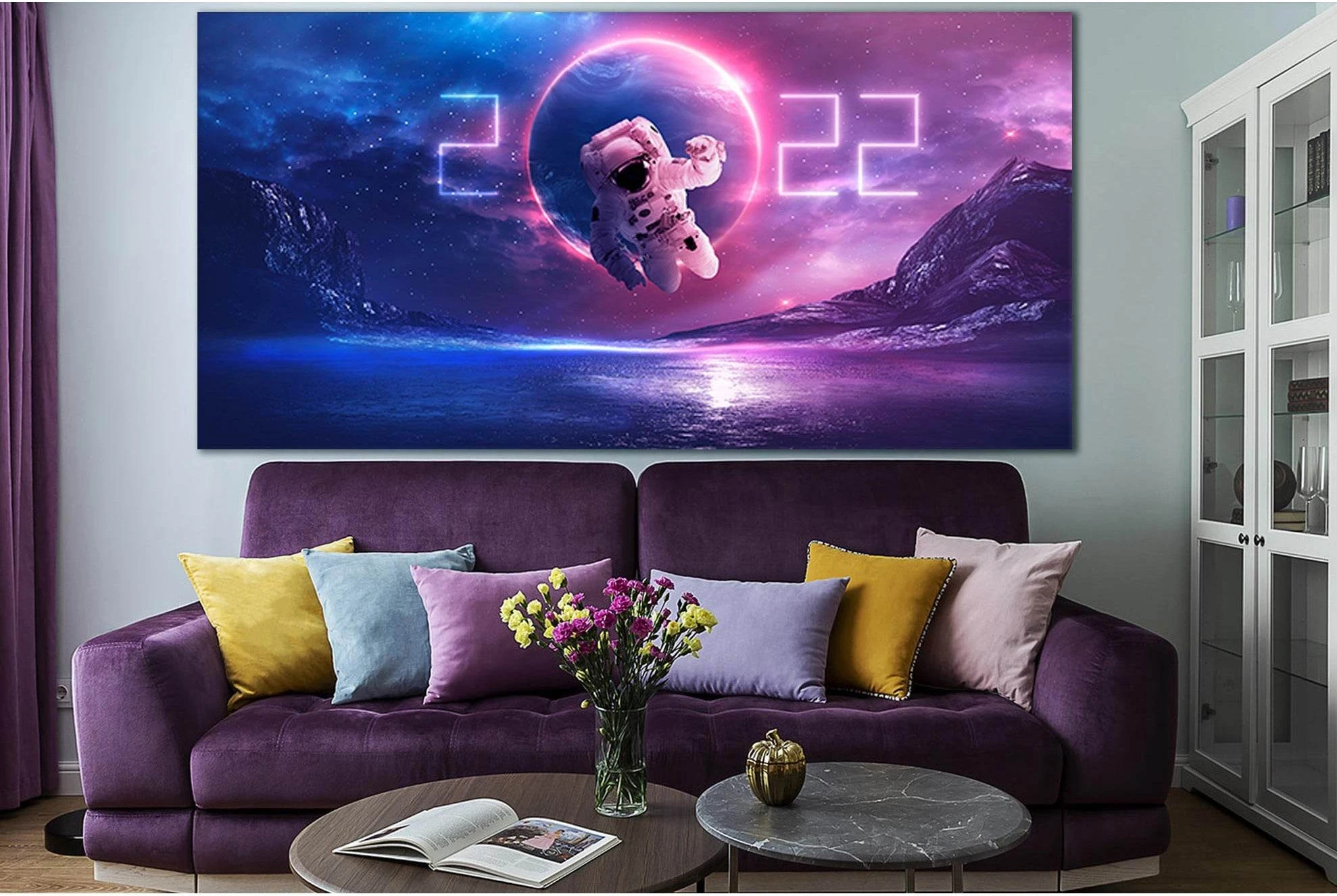 Astronaut 2022 Space №SL1221 Ready to Hang Canvas Print - Zellart Canvas Prints 0new, ALL_Products, Fantasy And Sci Fi Wall Art