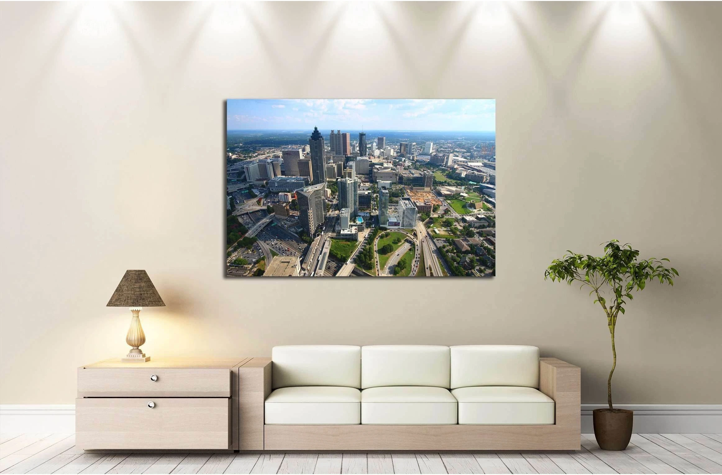 Atlanta South Curve №2218 Ready to Hang Canvas Print - Zellart Canvas Prints ALL_Products, s-2218