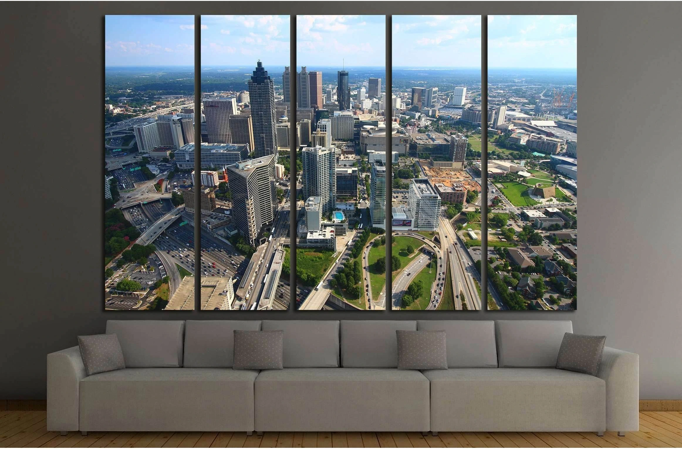 Atlanta South Curve №2218 Ready to Hang Canvas Print - Zellart Canvas Prints ALL_Products, s-2218