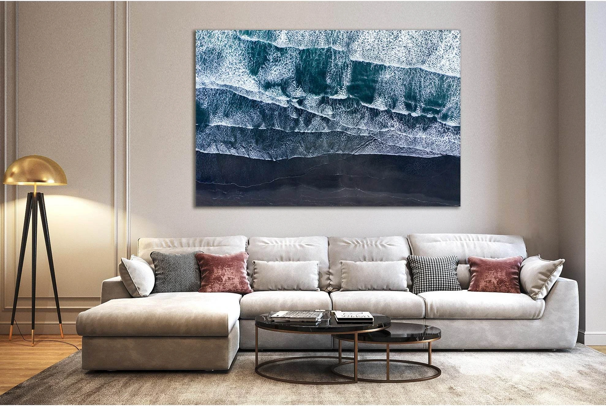 Atlantic Ocean Waves №SL51 Ready to Hang Canvas Print - Zellart Canvas Prints 0new, ALL_Products, Beach Ocean & Waves