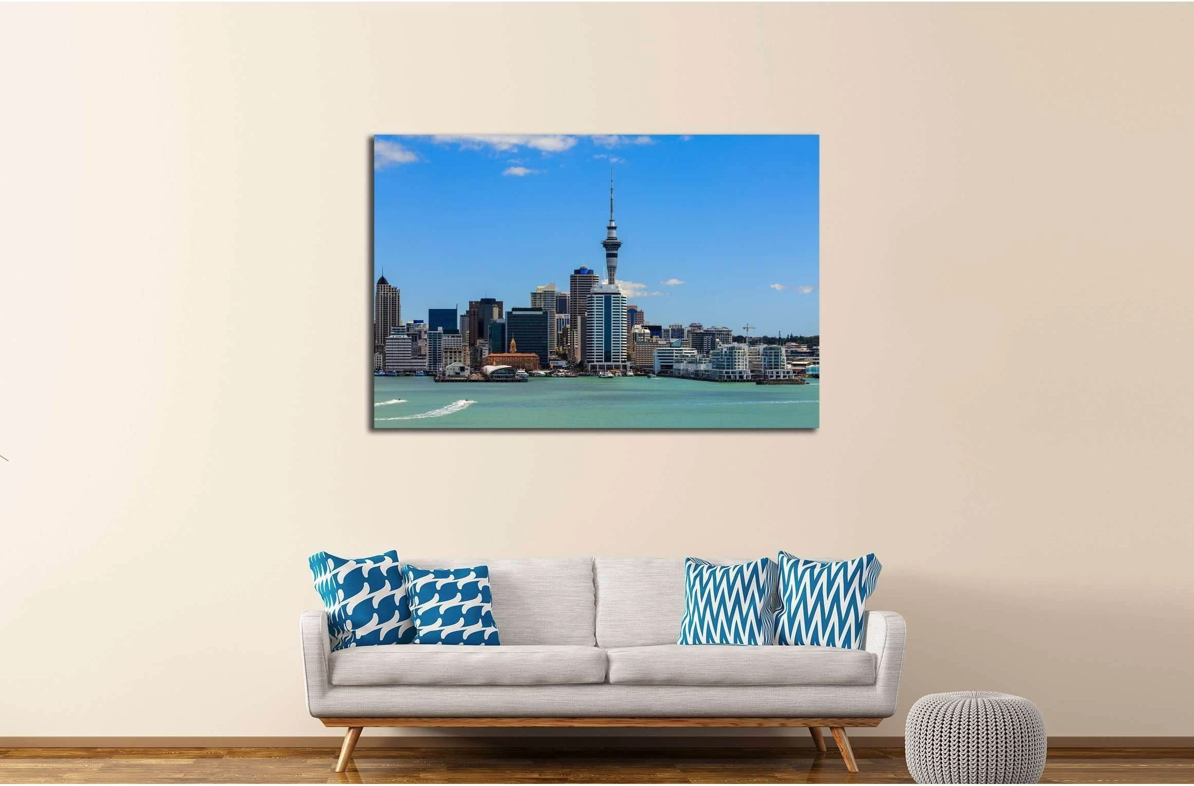 Auckland cityscape, North Island, New Zealand №2290 Ready to Hang Canvas Print - Zellart Canvas Prints ALL_Products, s-2290