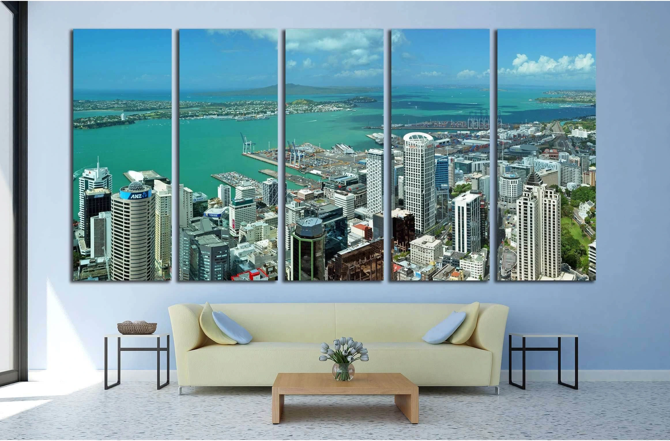 AUCKLAND, NEW ZEALAND №1630 Ready to Hang Canvas Print - Zellart Canvas Prints ALL_Products, s-1630