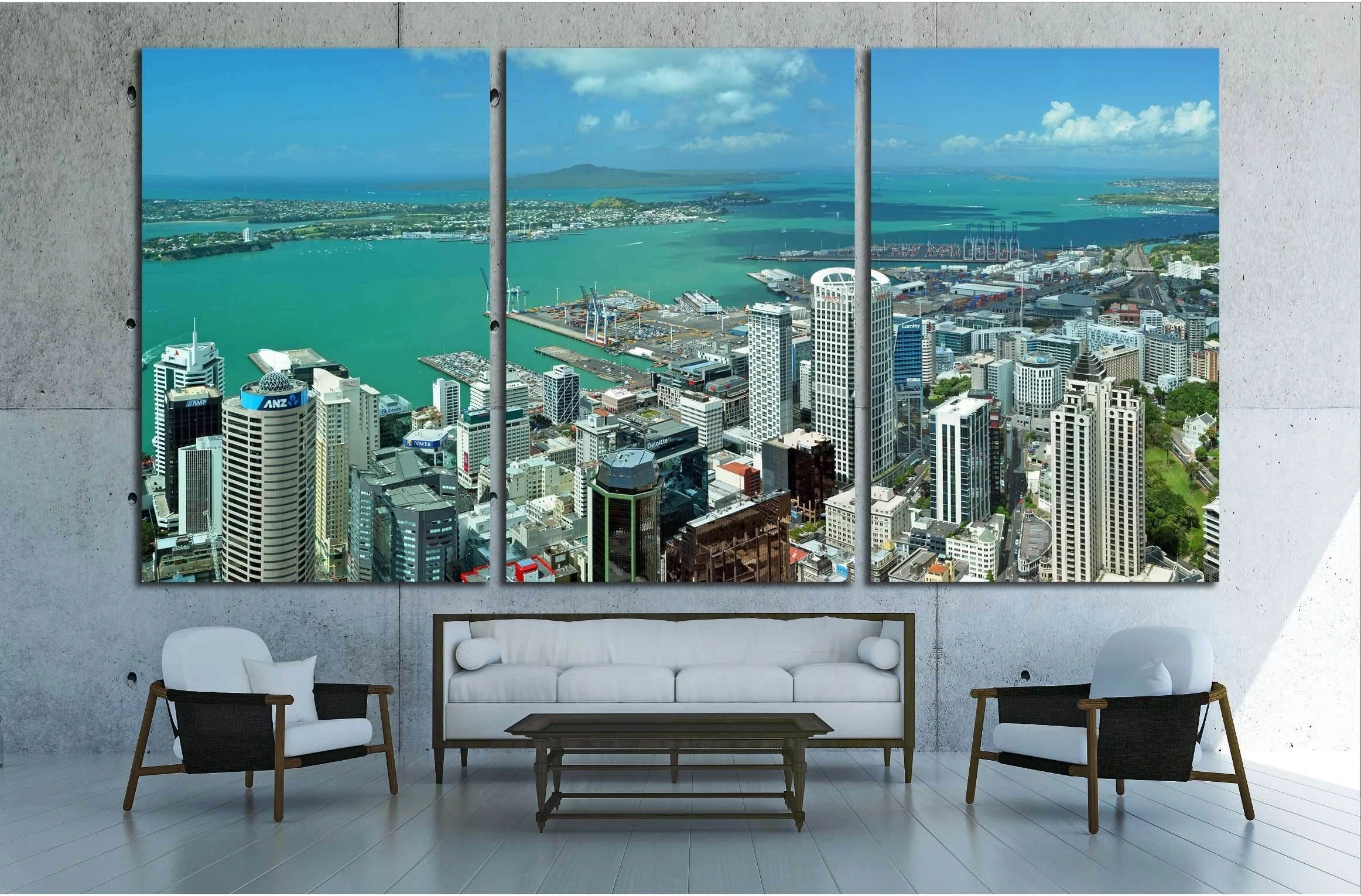 AUCKLAND, NEW ZEALAND №1630 Ready to Hang Canvas Print - Zellart Canvas Prints ALL_Products, s-1630
