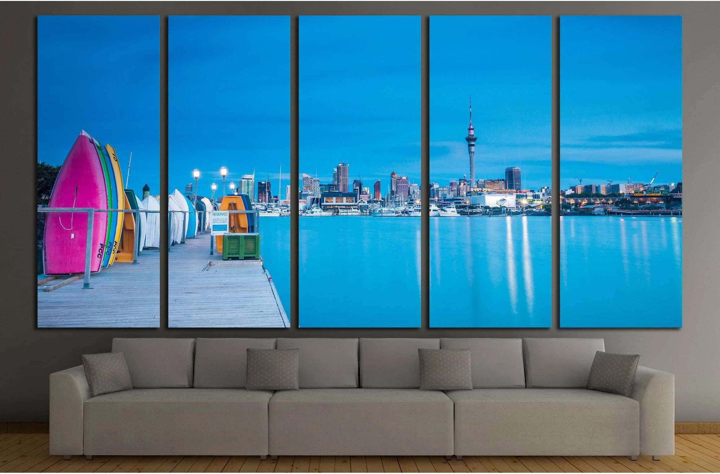 AUCKLAND, NEW ZEALAND №1766 Ready to Hang Canvas Print - Zellart Canvas Prints ALL_Products, s-1766