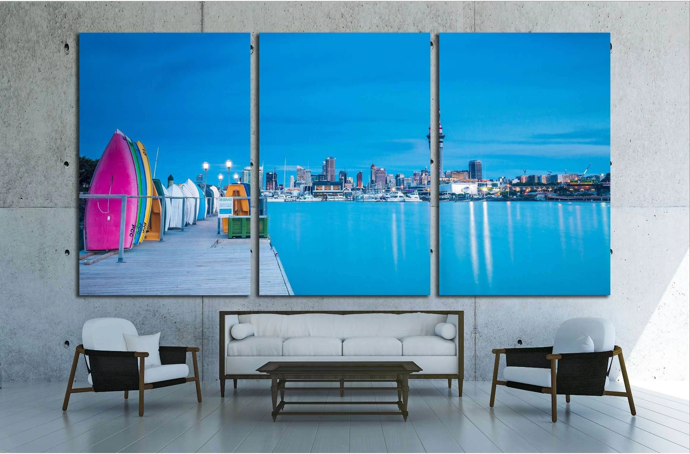 AUCKLAND, NEW ZEALAND №1766 Ready to Hang Canvas Print - Zellart Canvas Prints ALL_Products, s-1766