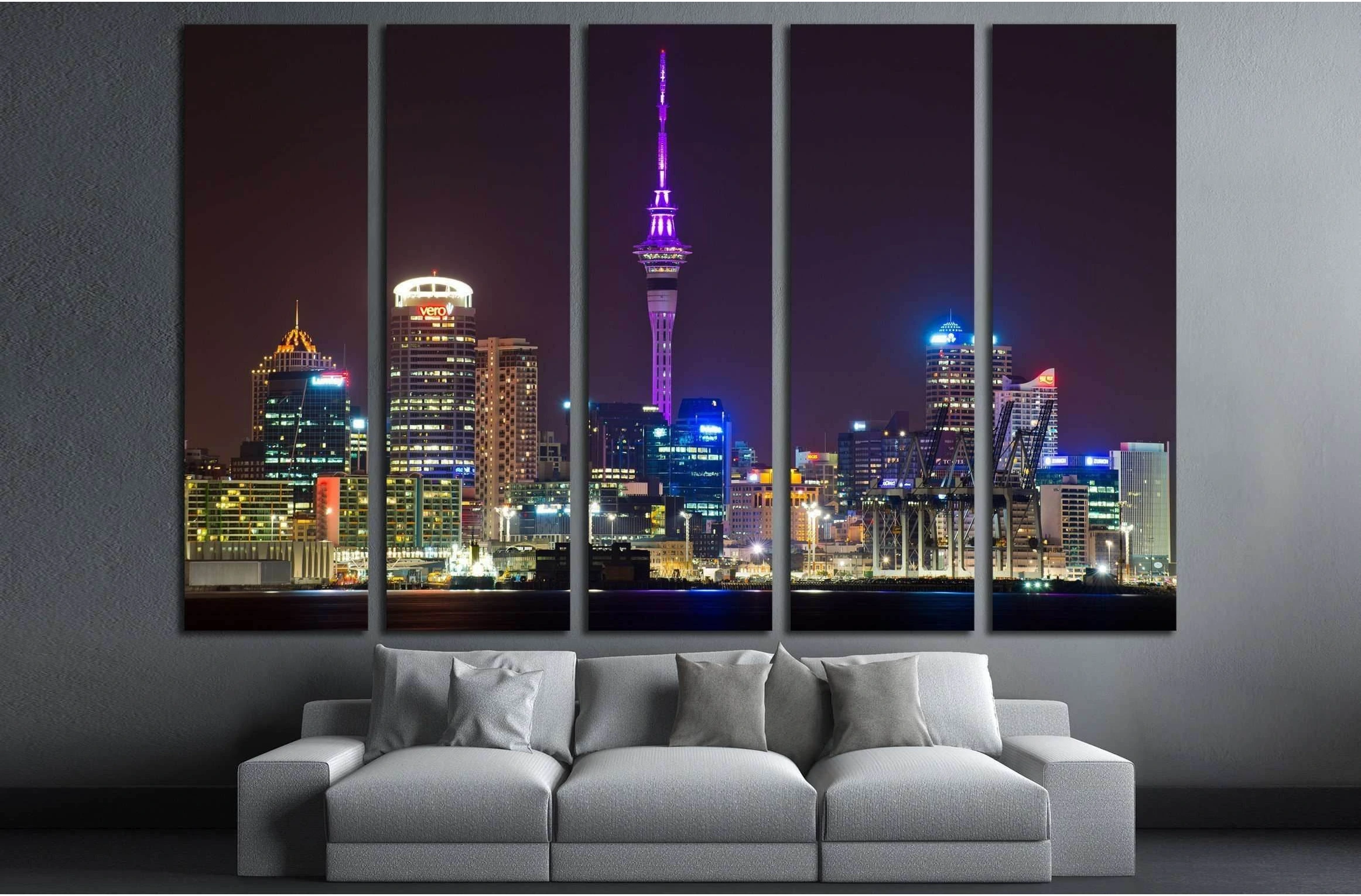 AUCKLAND, NEW ZEALAND, The Sky Tower №2270 Ready to Hang Canvas Print - Zellart Canvas Prints ALL_Products, s-2270