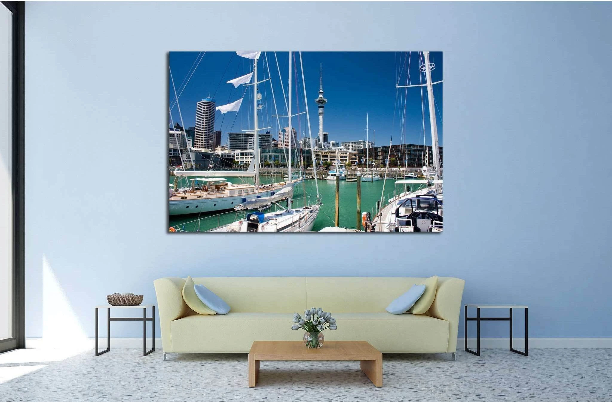 Auckland waterfront №1620 Ready to Hang Canvas Print - Zellart Canvas Prints ALL_Products, s-1620