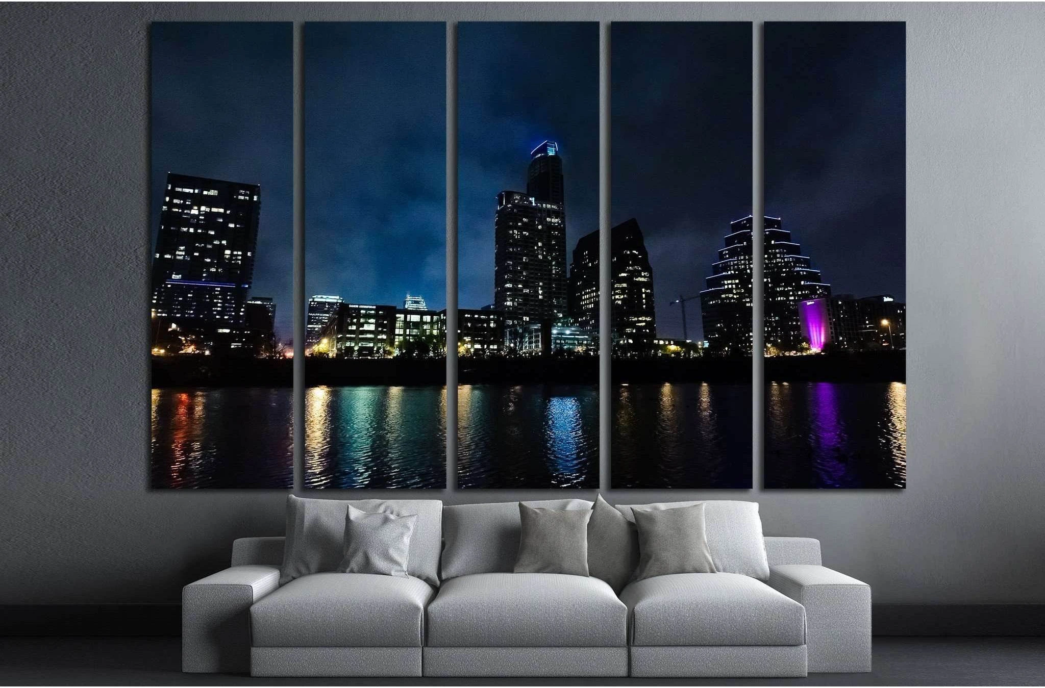Austin, Texas №1038 Ready to Hang Canvas Print - Zellart Canvas Prints ALL_Products, s-1038