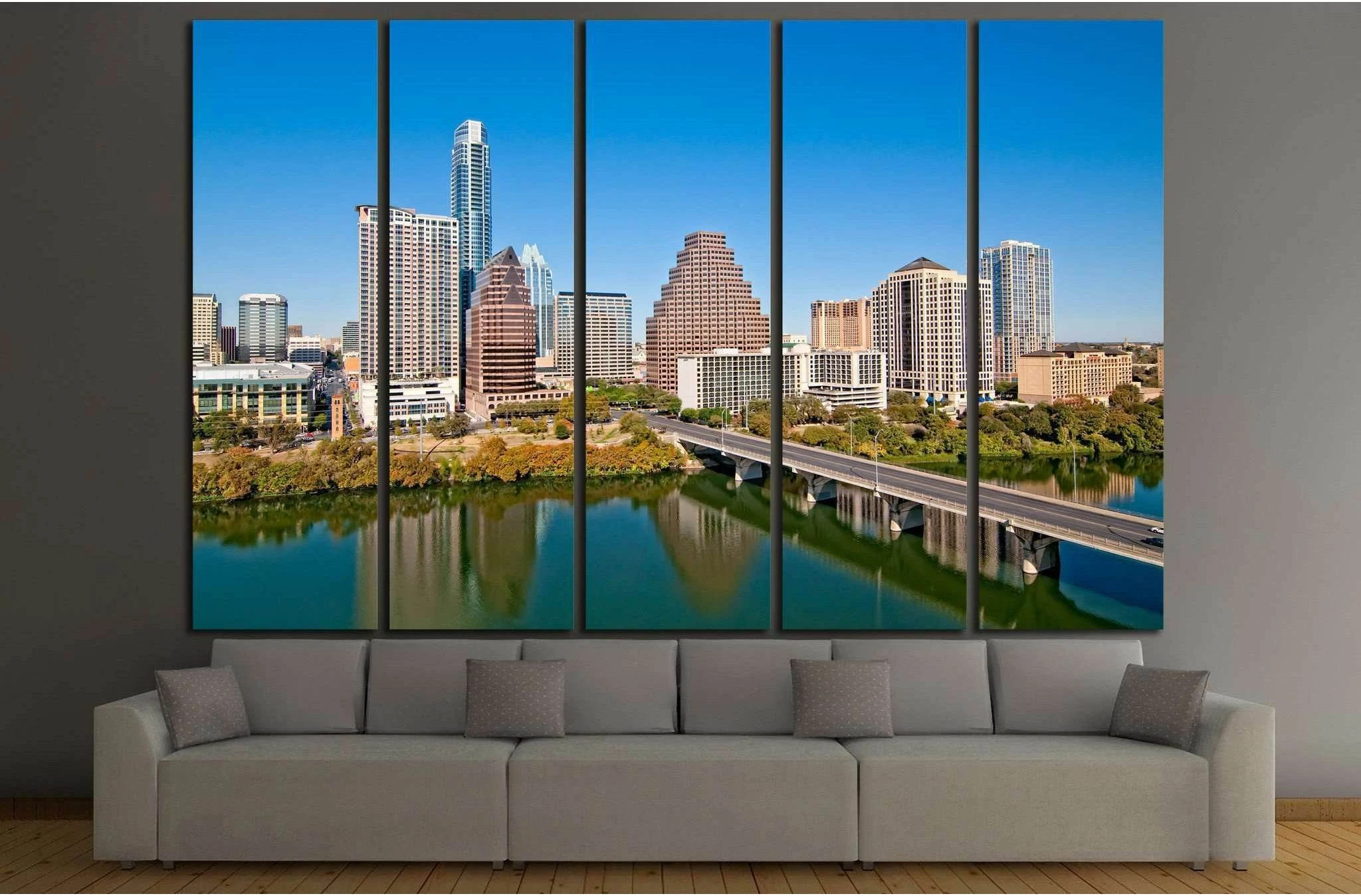 Austin, Texas Downtown Skyline №1036 Ready to Hang Canvas Print - Zellart Canvas Prints ALL_Products, s-1036