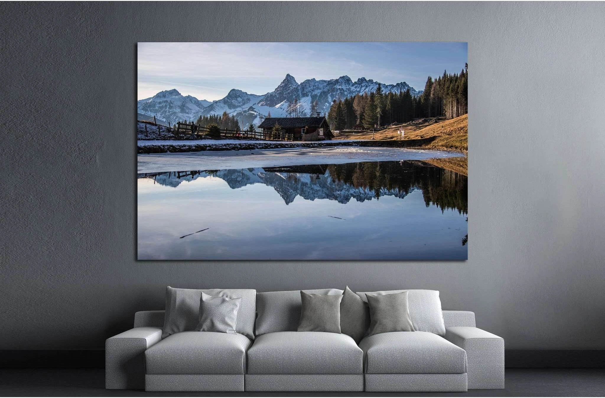 Austria reflection №876 Ready to Hang Canvas Print - Zellart Canvas Prints ALL_Products, s-876