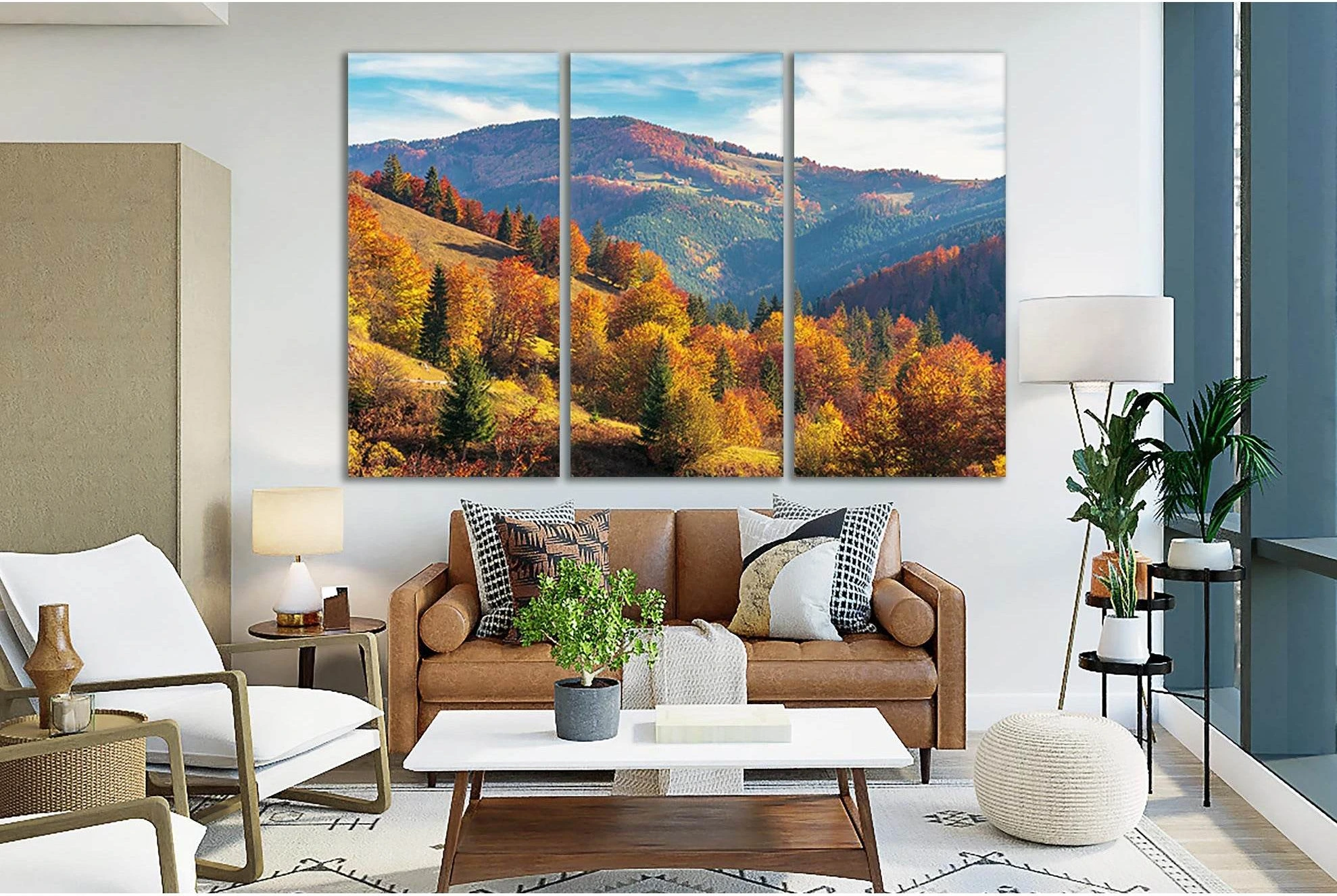 Autumn Afternoon In Mountains №SL652 Ready to Hang Canvas Print - Zellart Canvas Prints 0new, ALL_Products, Autumn Wall Art