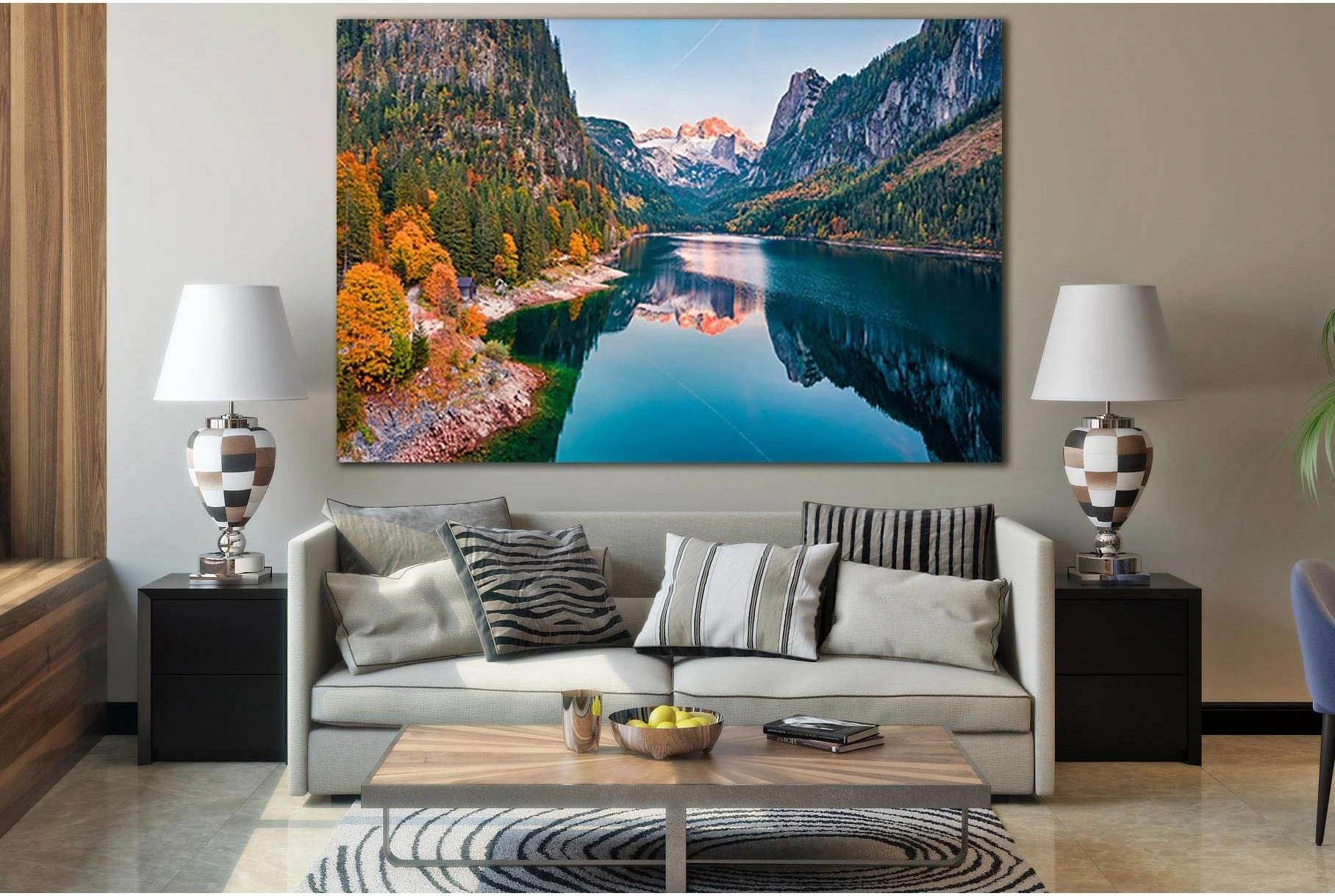 Autumn Austrian Alps №SL653 Ready to Hang Canvas Print - Zellart Canvas Prints 0new, ALL_Products, Autumn Wall Art