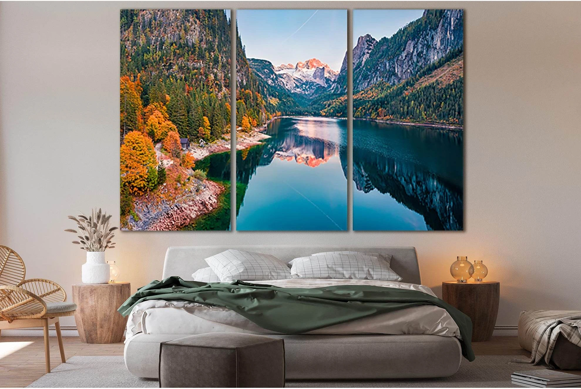 Autumn Austrian Alps №SL653 Ready to Hang Canvas Print - Zellart Canvas Prints 0new, ALL_Products, Autumn Wall Art