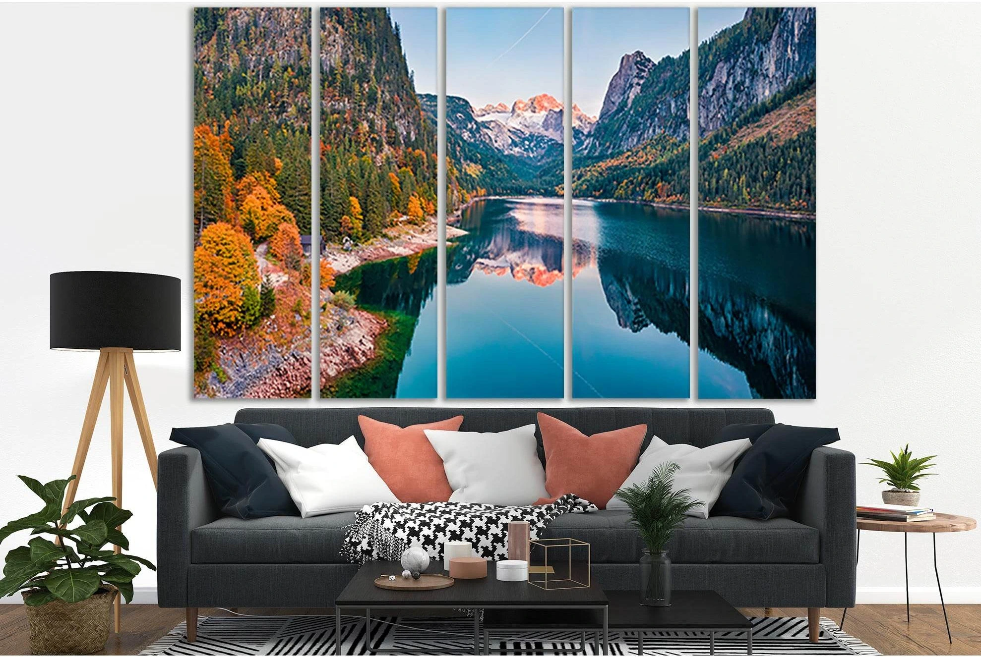 Autumn Austrian Alps №SL653 Ready to Hang Canvas Print - Zellart Canvas Prints 0new, ALL_Products, Autumn Wall Art