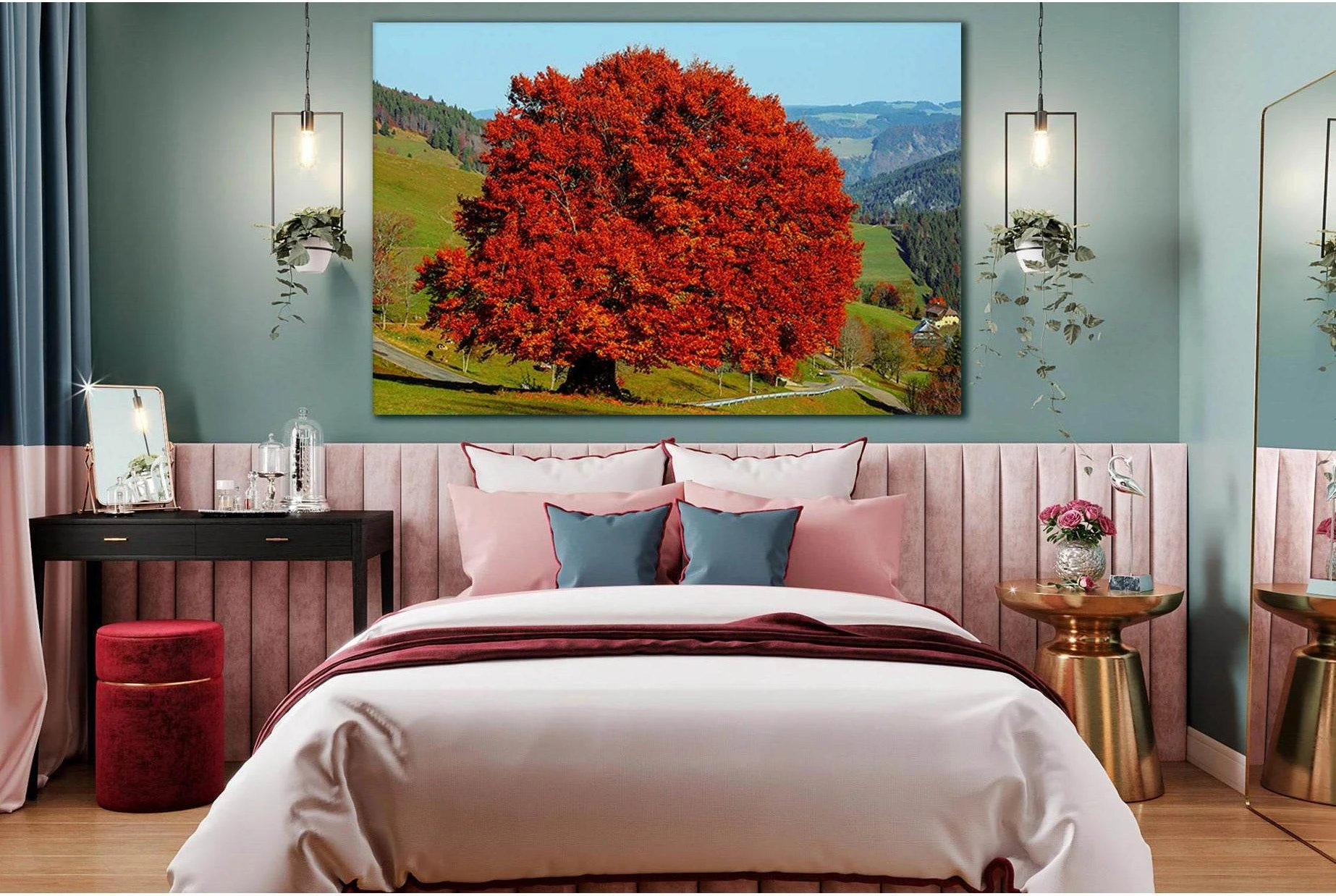 Autumn Beech Deciduous Tree №SL500 Ready to Hang Canvas Print - Zellart Canvas Prints 0new, ALL_Products, Trees Wall Art